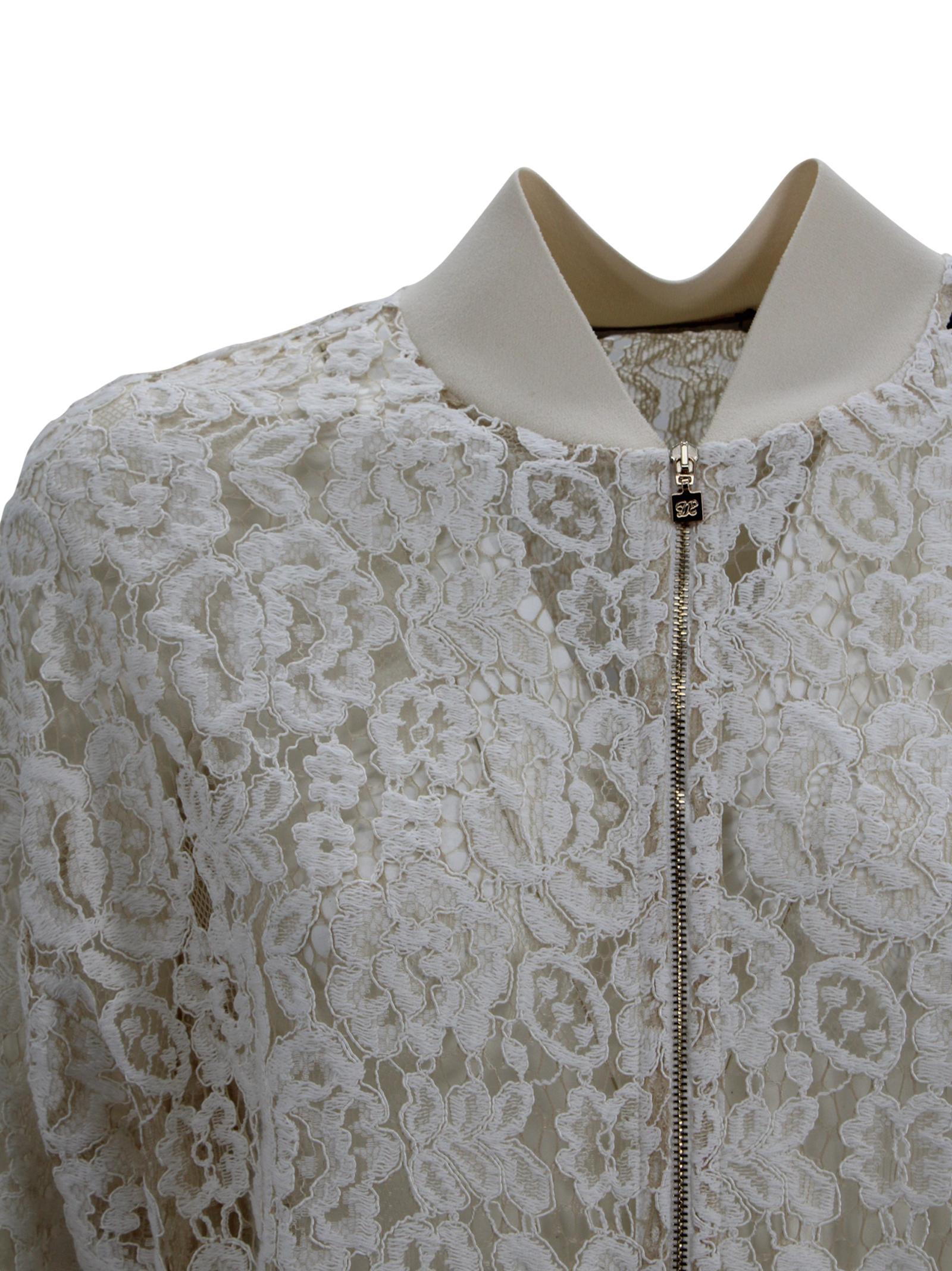 Bomber con zip in pizzo D. Exterior 62810 03 