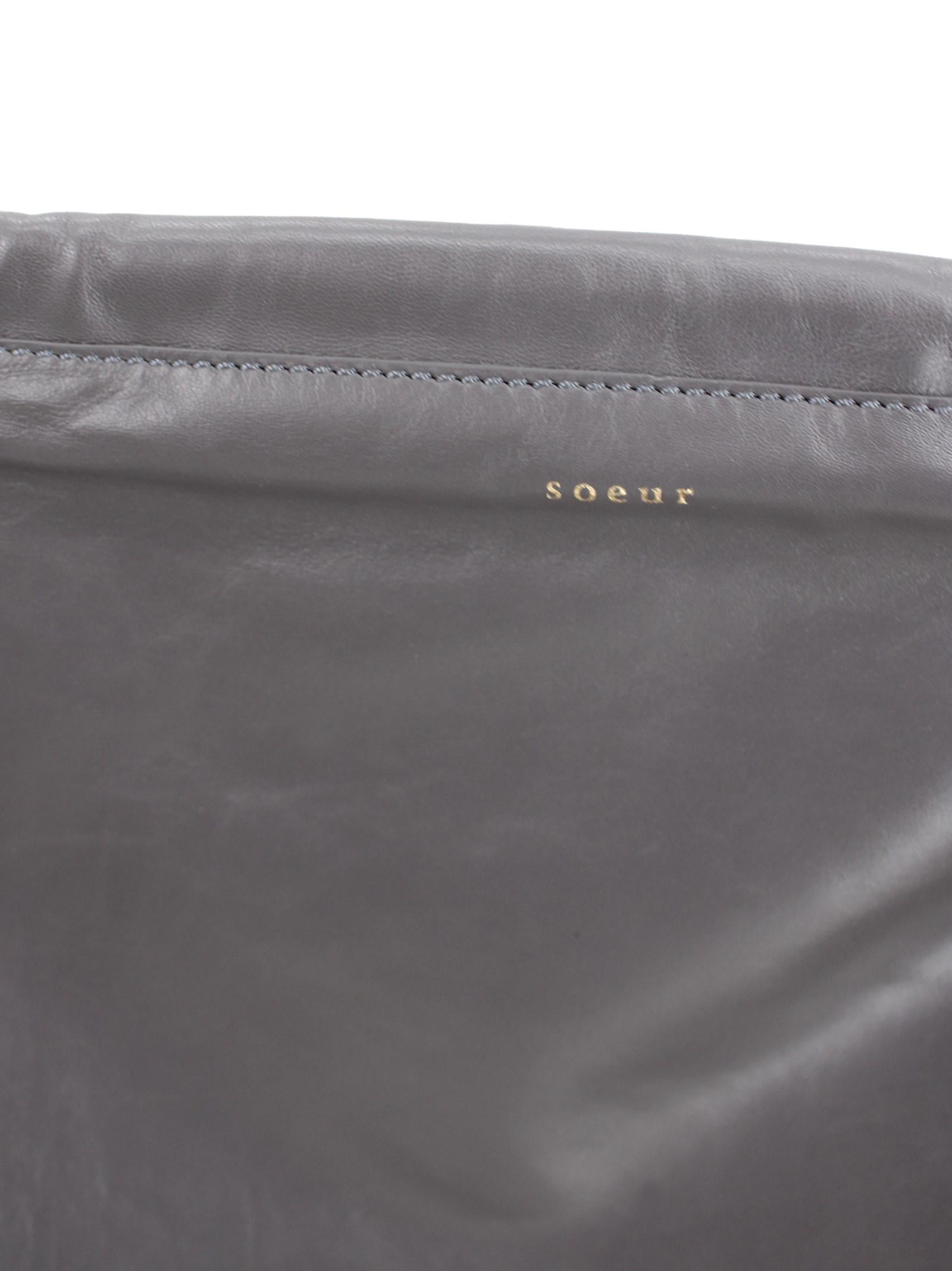 Borsa tote Sia con arricciature SOEUR SEM0841SIA GRI0326S 