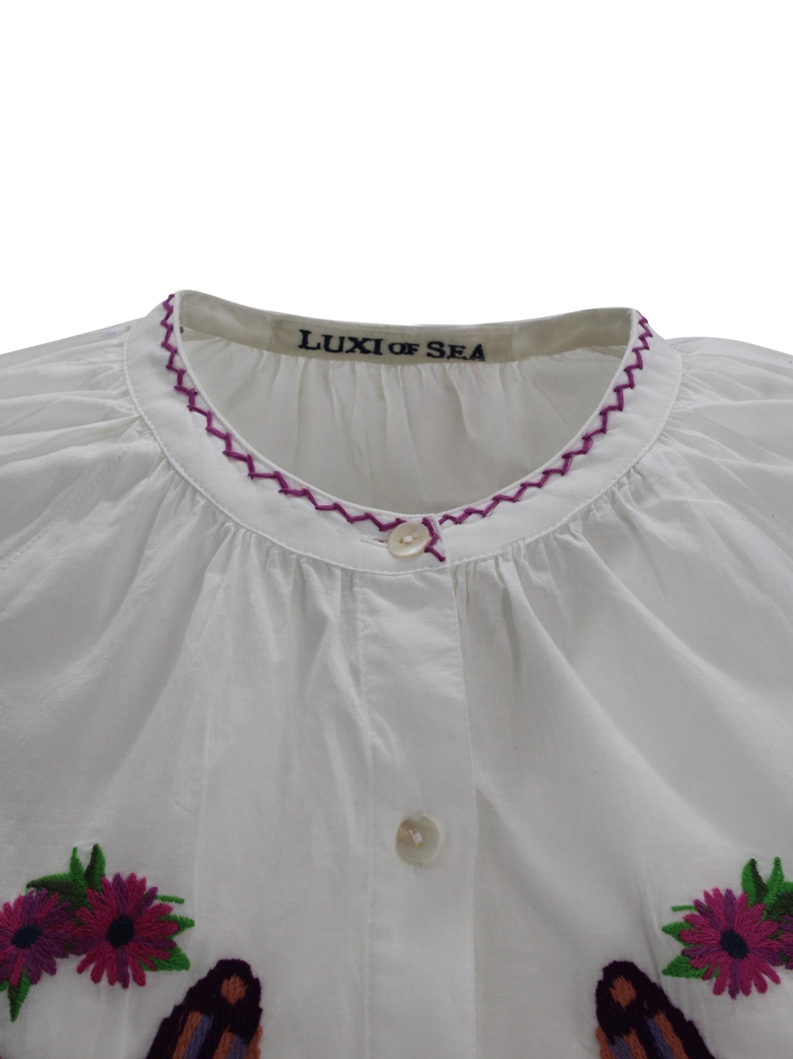 Camicia "Chloe" Cotton Fish & Flower Luxi of sea CC18  