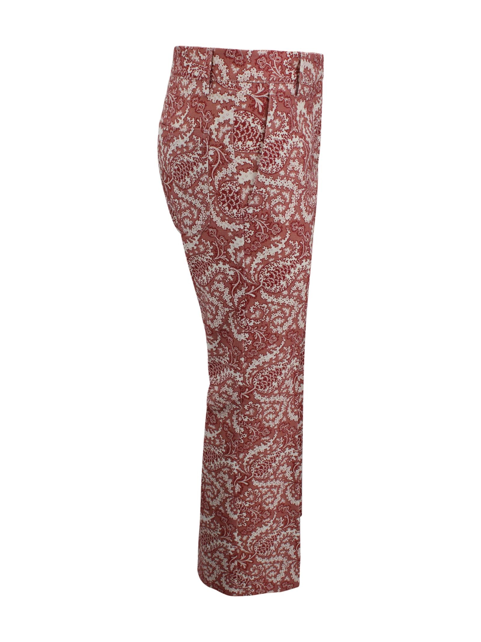Pantaloni a vita alta con stampa floreale Max Mara Weekend 2615131162600 009 