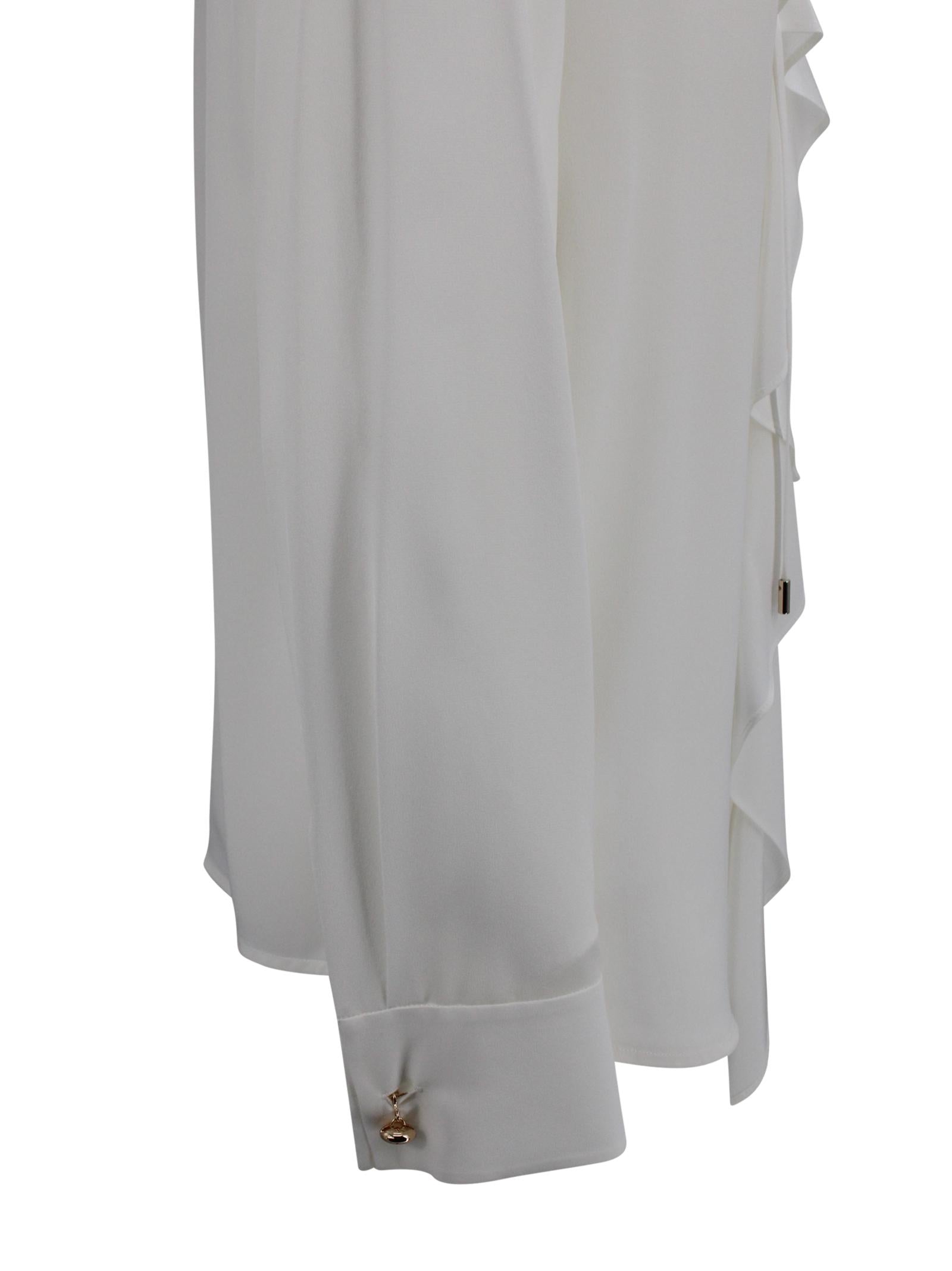 Blusa in seta Mstepica con dettagli a balze Max Mara Studio 2616111031600 008 