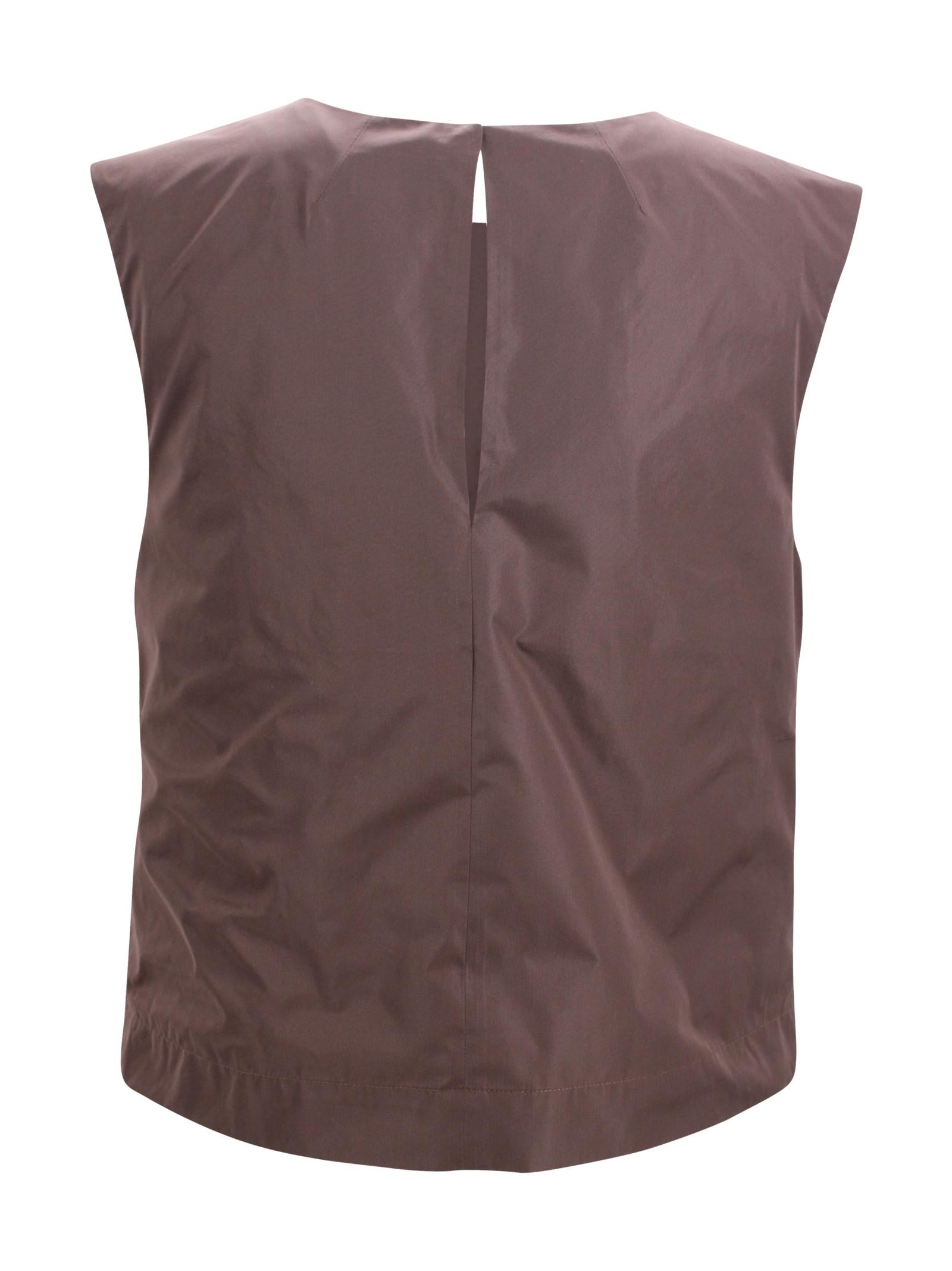 Blusa in taffetà senza maniche P.A.R.O.S.H. D313074 008 