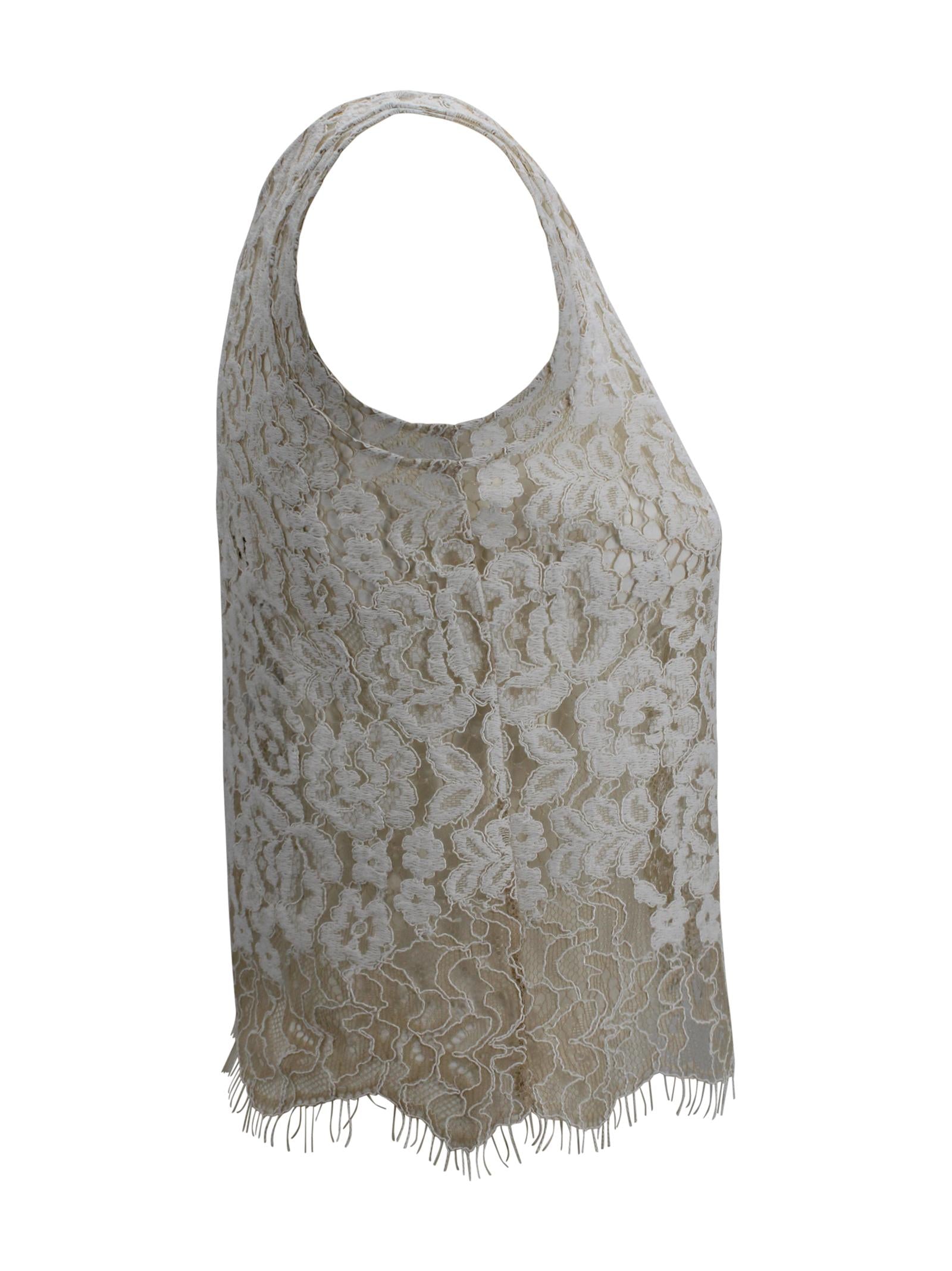 Top crop senza maniche con ricamo D. Exterior 62804 03 