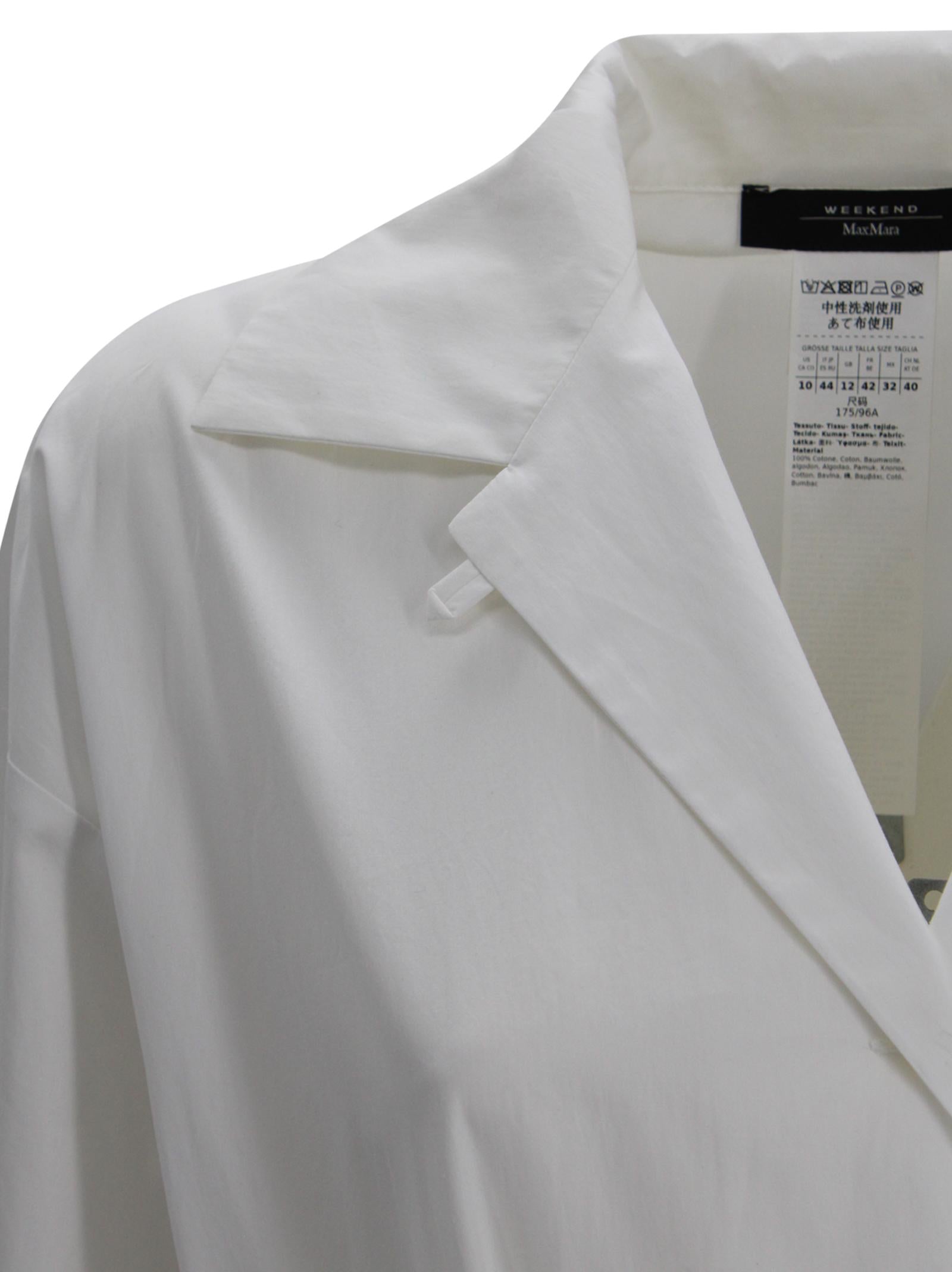 Abito Chemisier Midi in Popeline di Cotone Max Mara Weekend 2615221062600 005 