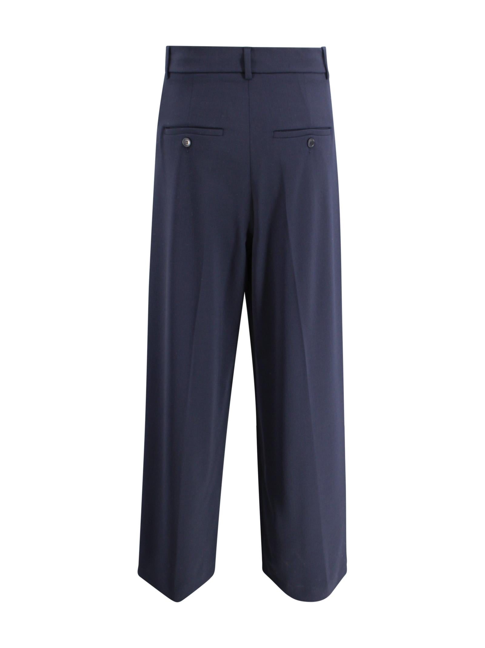 Pantalone palazzo in lana stretch Max Mara Weekend 2615131061600 001 