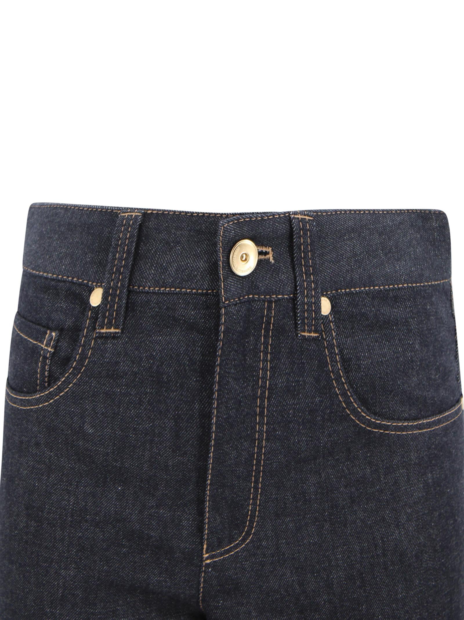 Denim corti con chiusura frontale Brunello Cucinelli ML134P4046 C001 