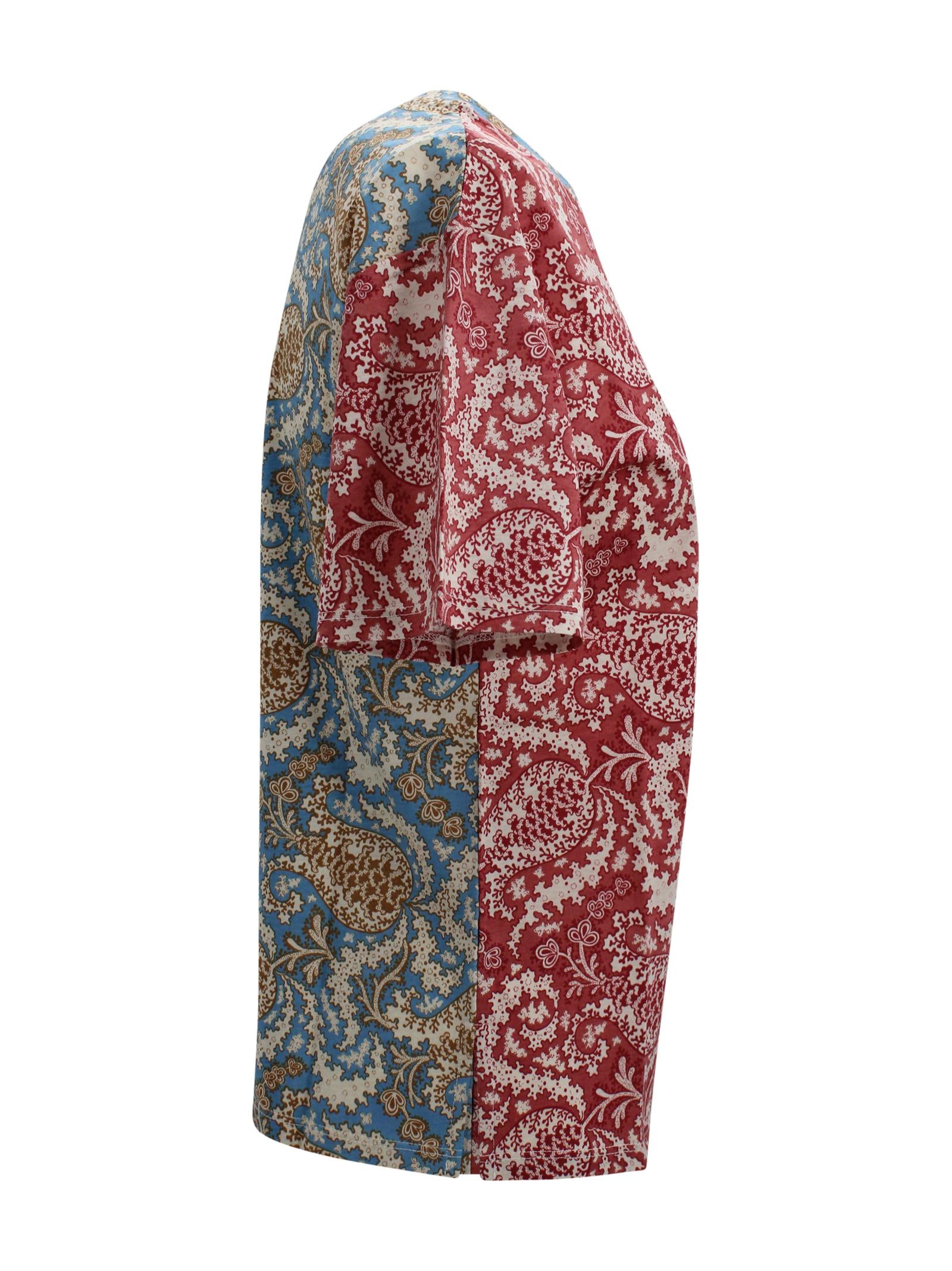 T-shirt in cotone con stampa paisley Max Mara Weekend 2615971022600 012 