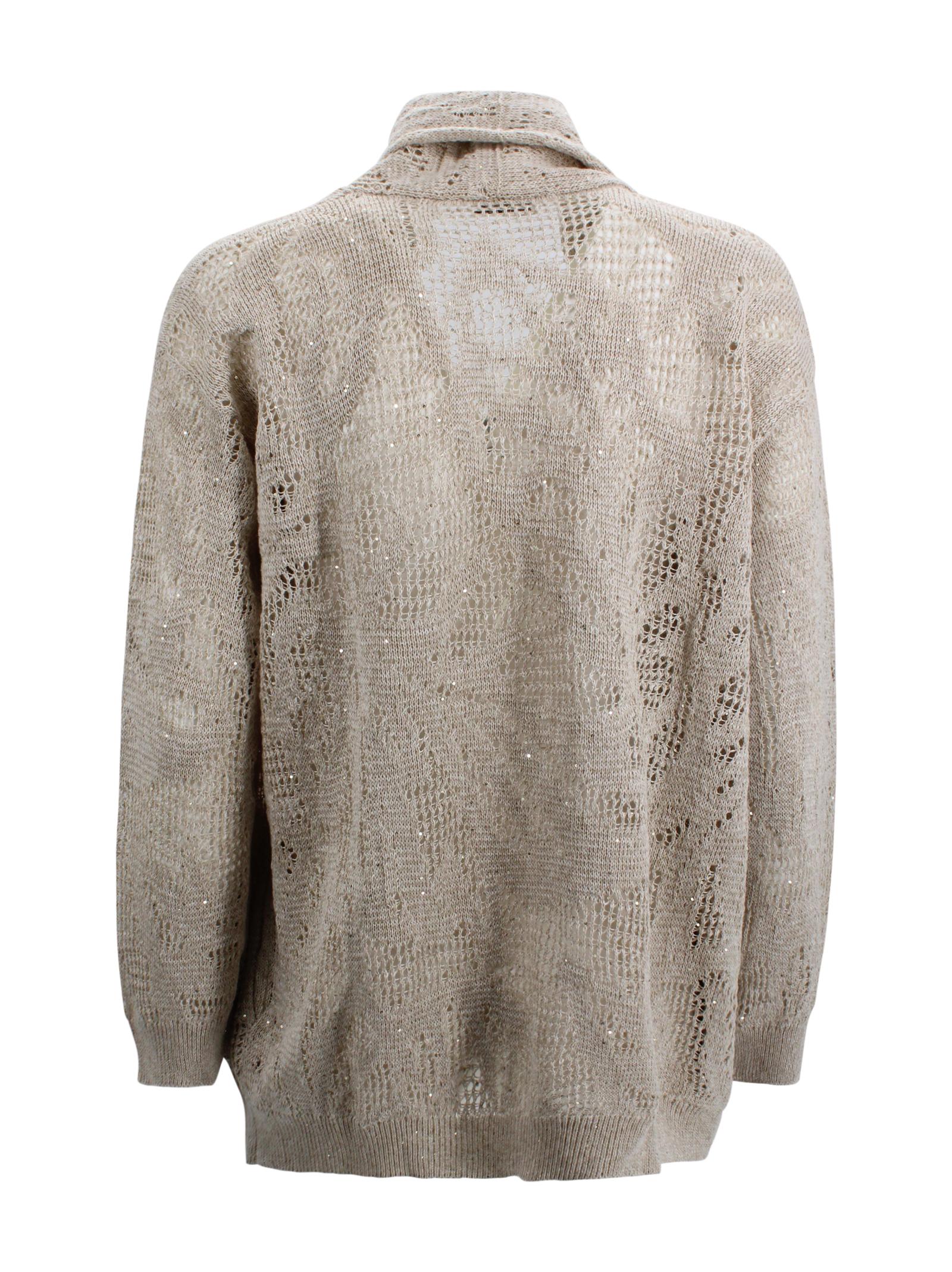 Cardigan con lavorazione a punto aperto Brunello Cucinelli MDT771006 C8925 