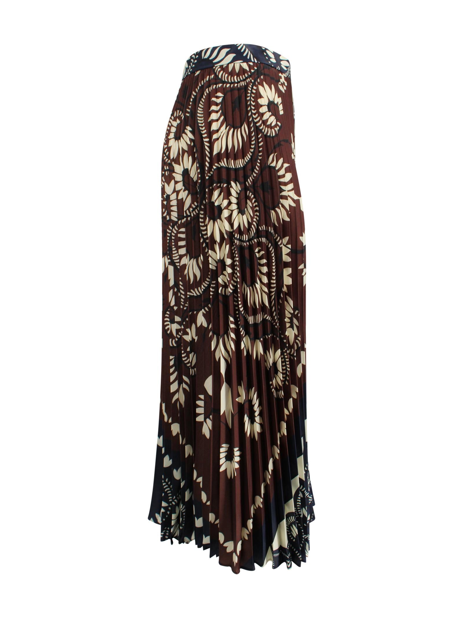 Gonna midi plissé con motivo stampato Max Mara Weekend 2615101011600 001 
