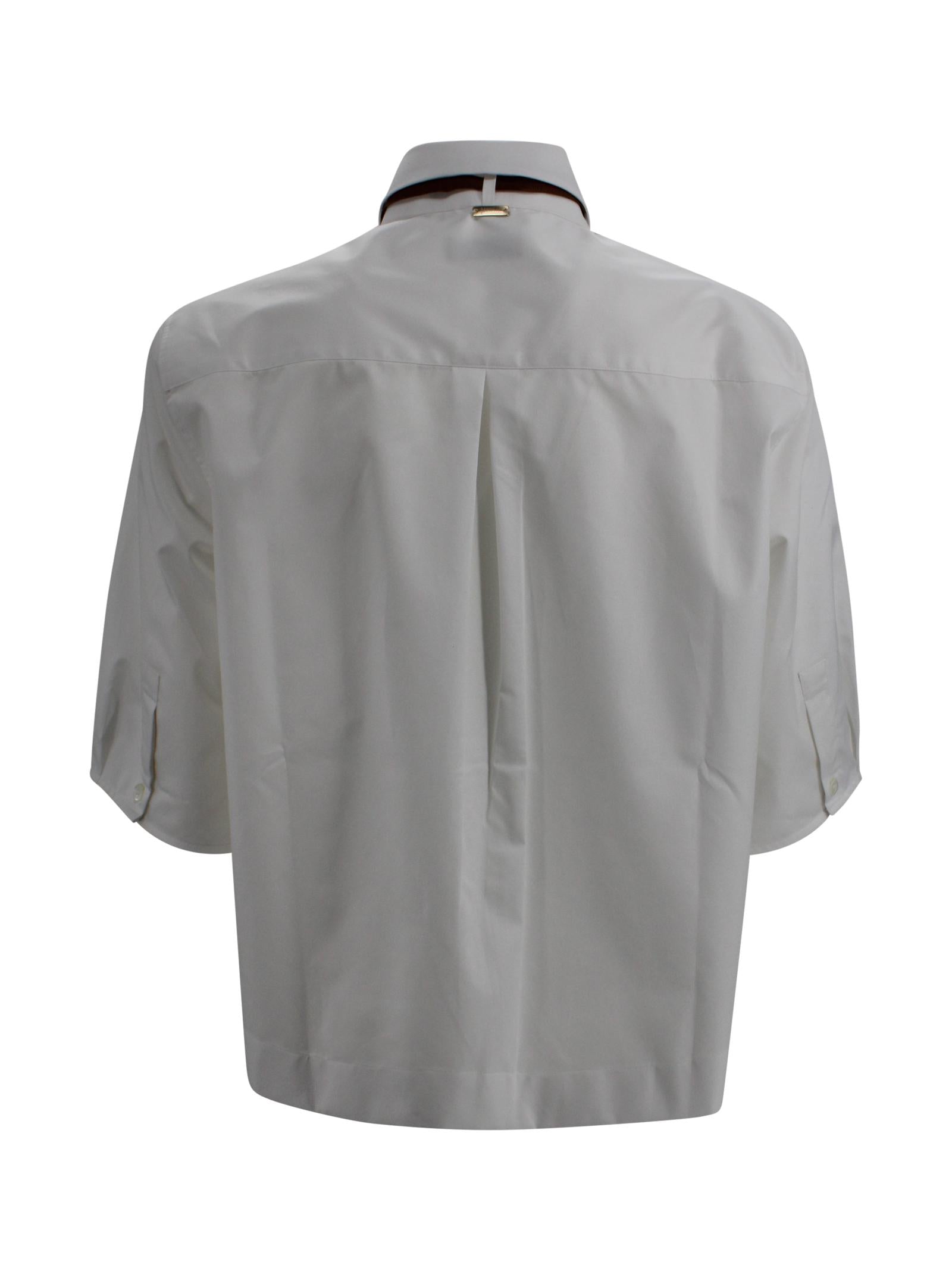 Camicia Bianca con Foulard Herno CM000052D 133231021 