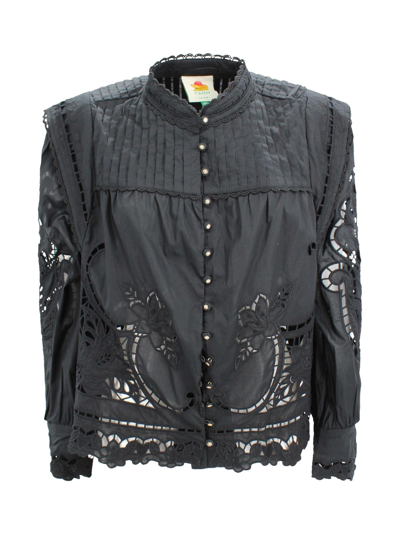 Embroidered Floral Top Farm Rio 351180 L0002 