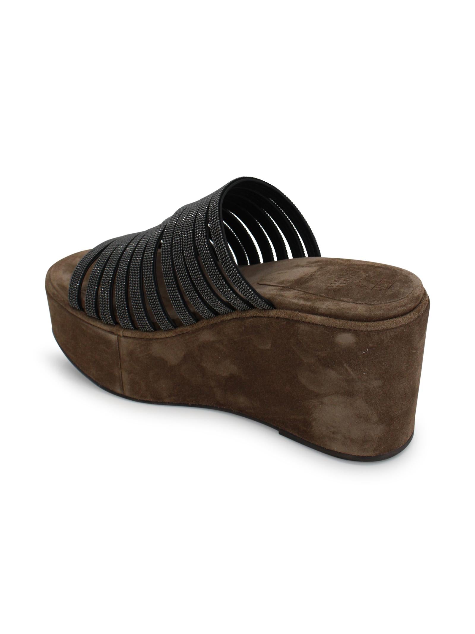 Sandali con plateau Brunello Cucinelli MZGAG3240 C101 