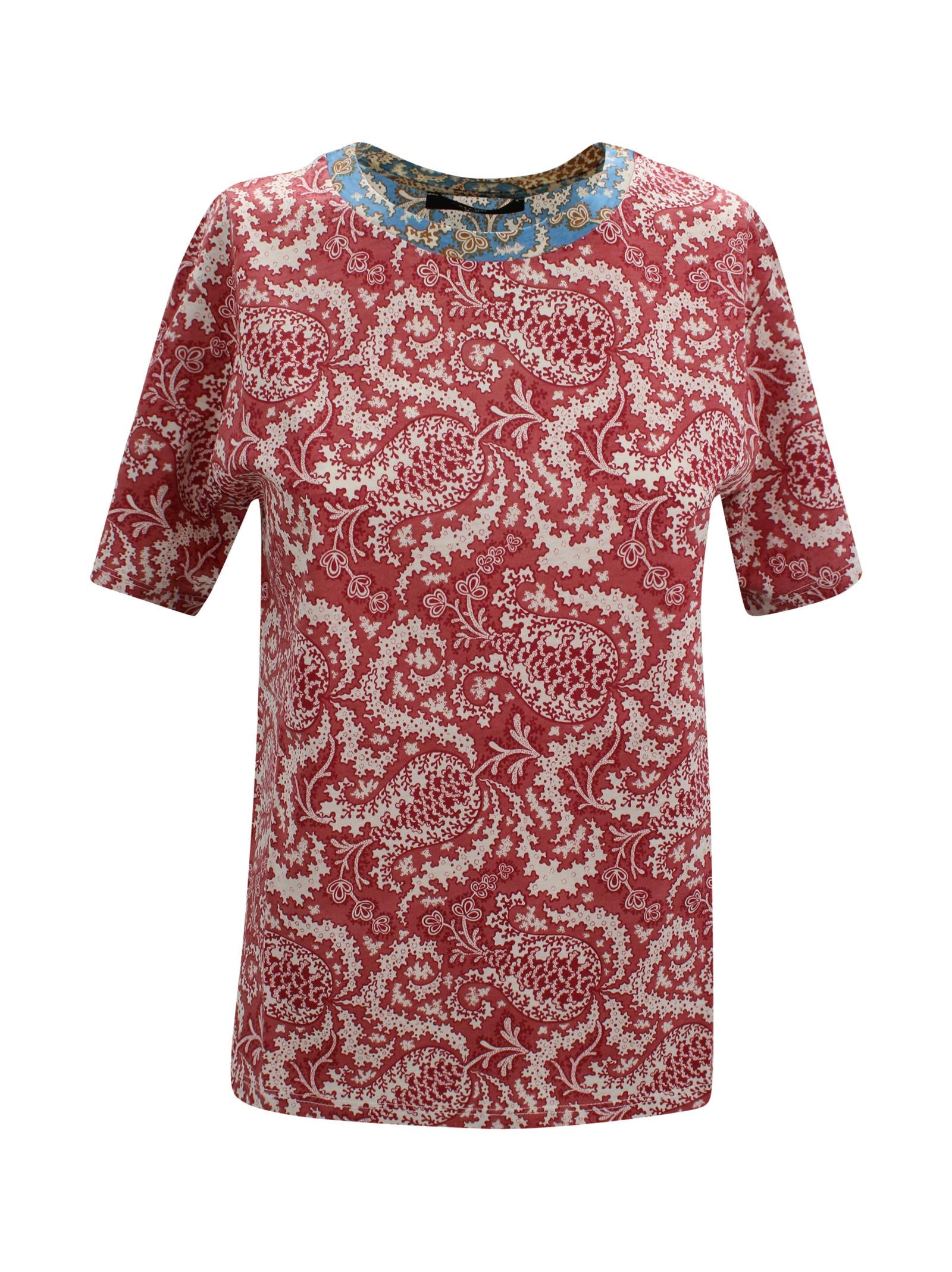 T-shirt in cotone con stampa paisley Max Mara Weekend 2615971022600 012 