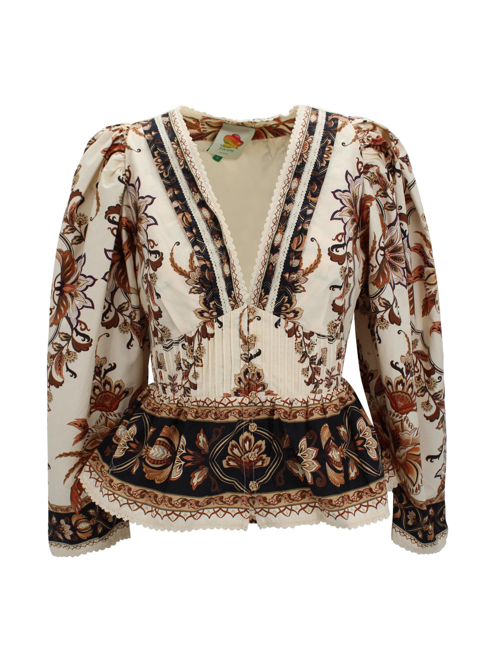 Camicia floreale con dettagli in pizzo Farm Rio 344141 26069 