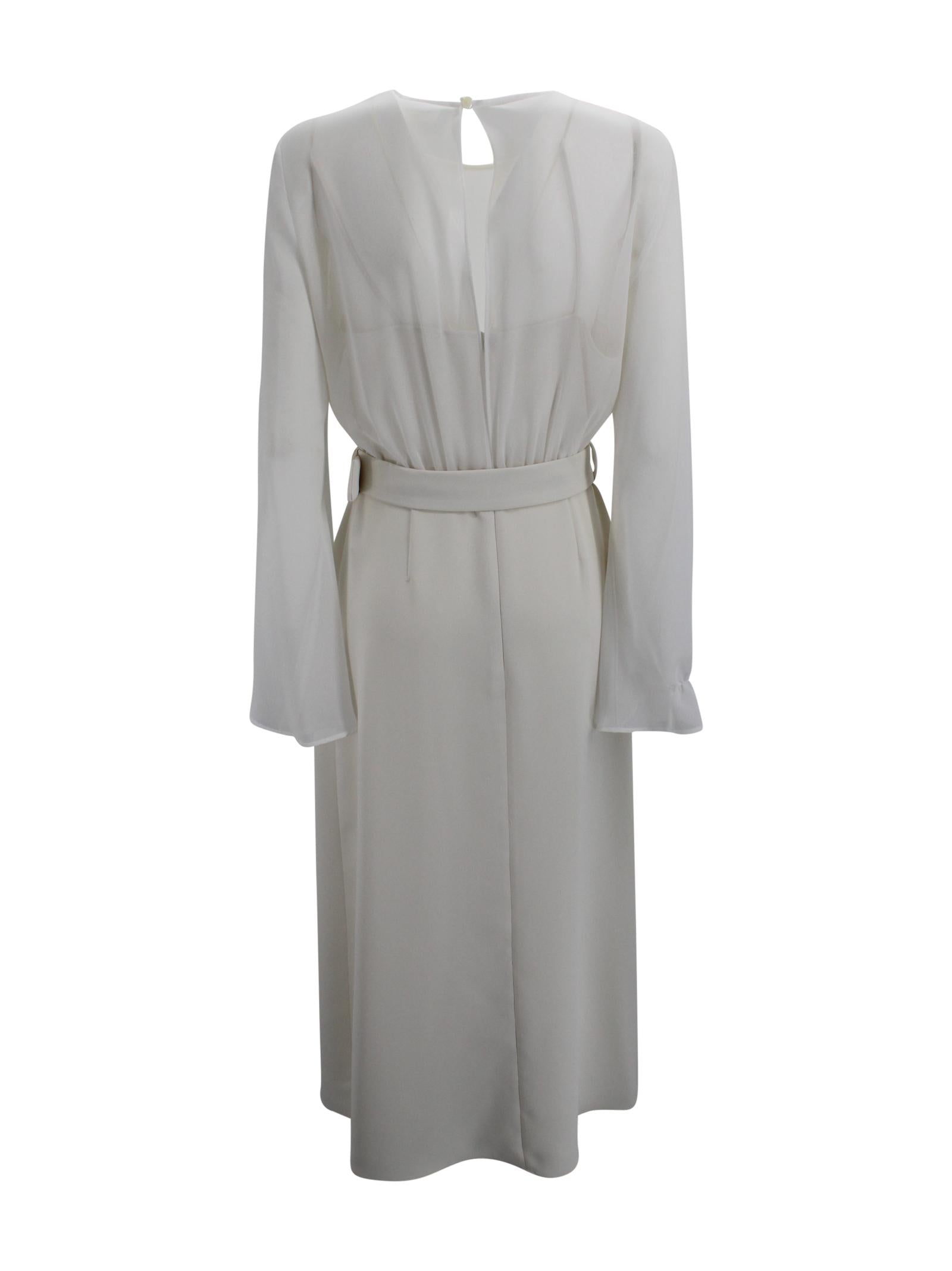 Abito panna velato con sottoveste P.A.R.O.S.H. D726119 002 