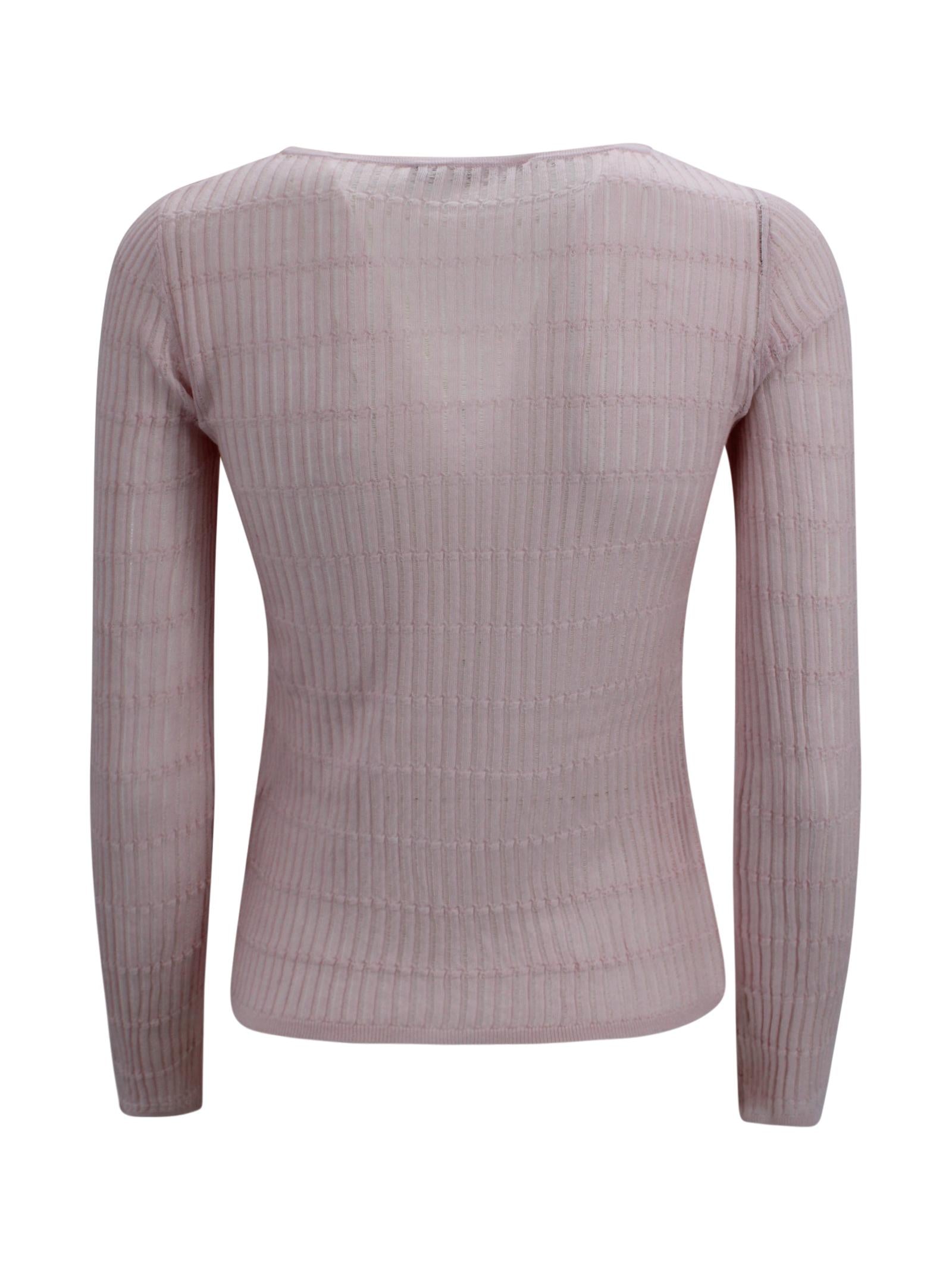 Maglia slim fit in lana e seta con dettagli a costine Max Mara Studio 2616361061600 002 