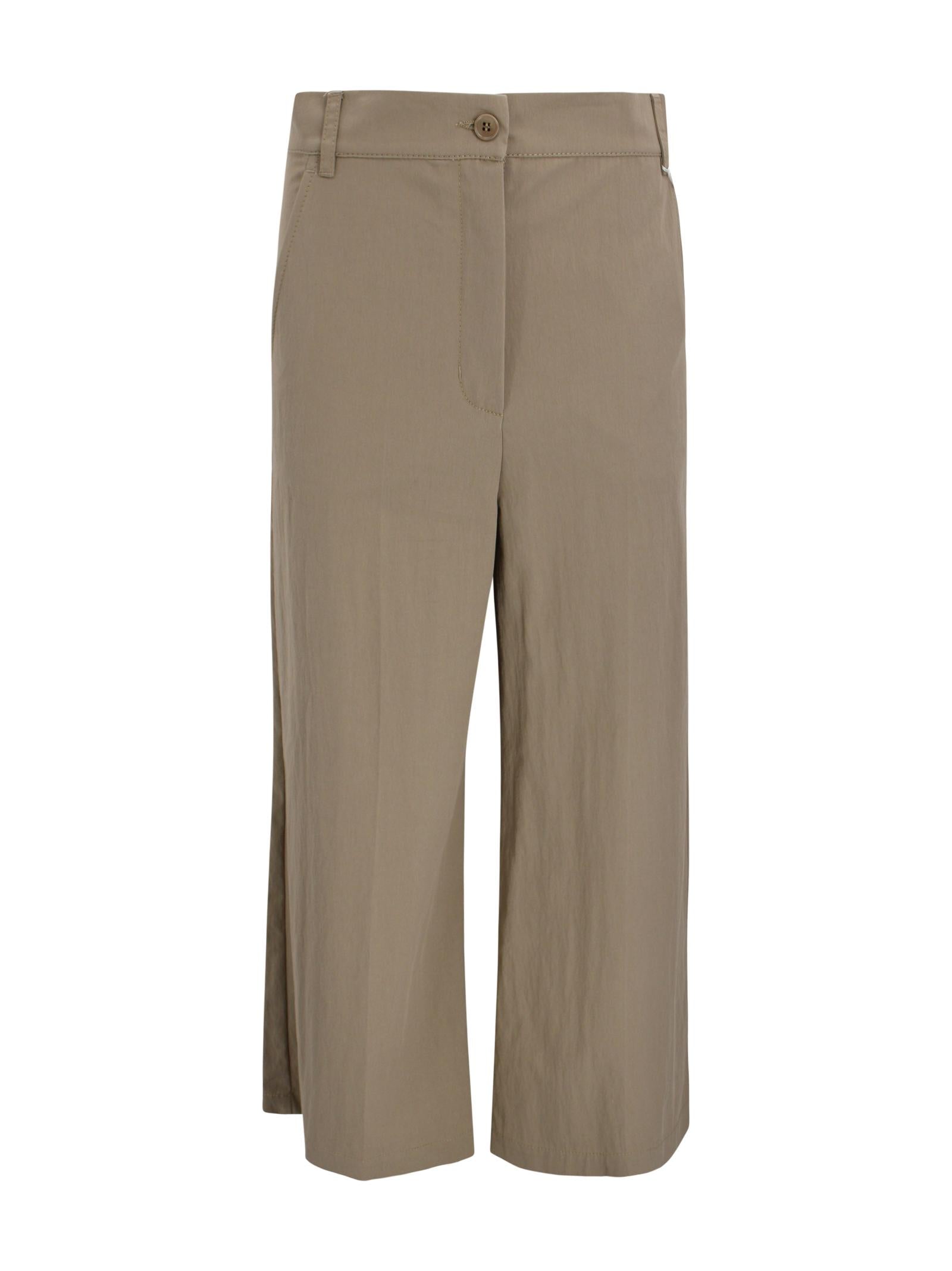 Pantalone wide leg con taglio cropped alla caviglia e piega stirata. Max Mara Weekend 2615131111600 002 