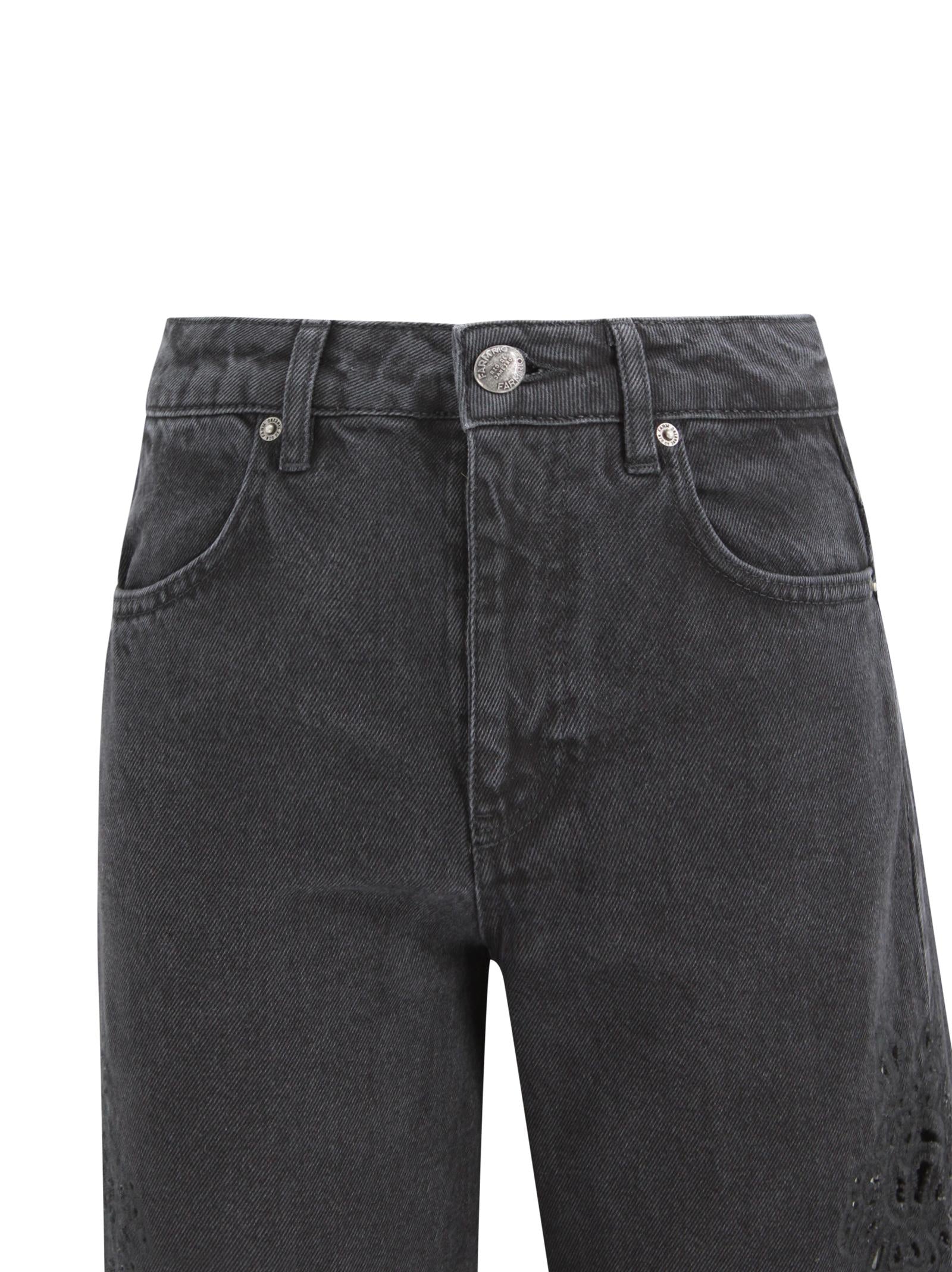 Denim a vita alta con ricamo Farm Rio 344820 L0034 