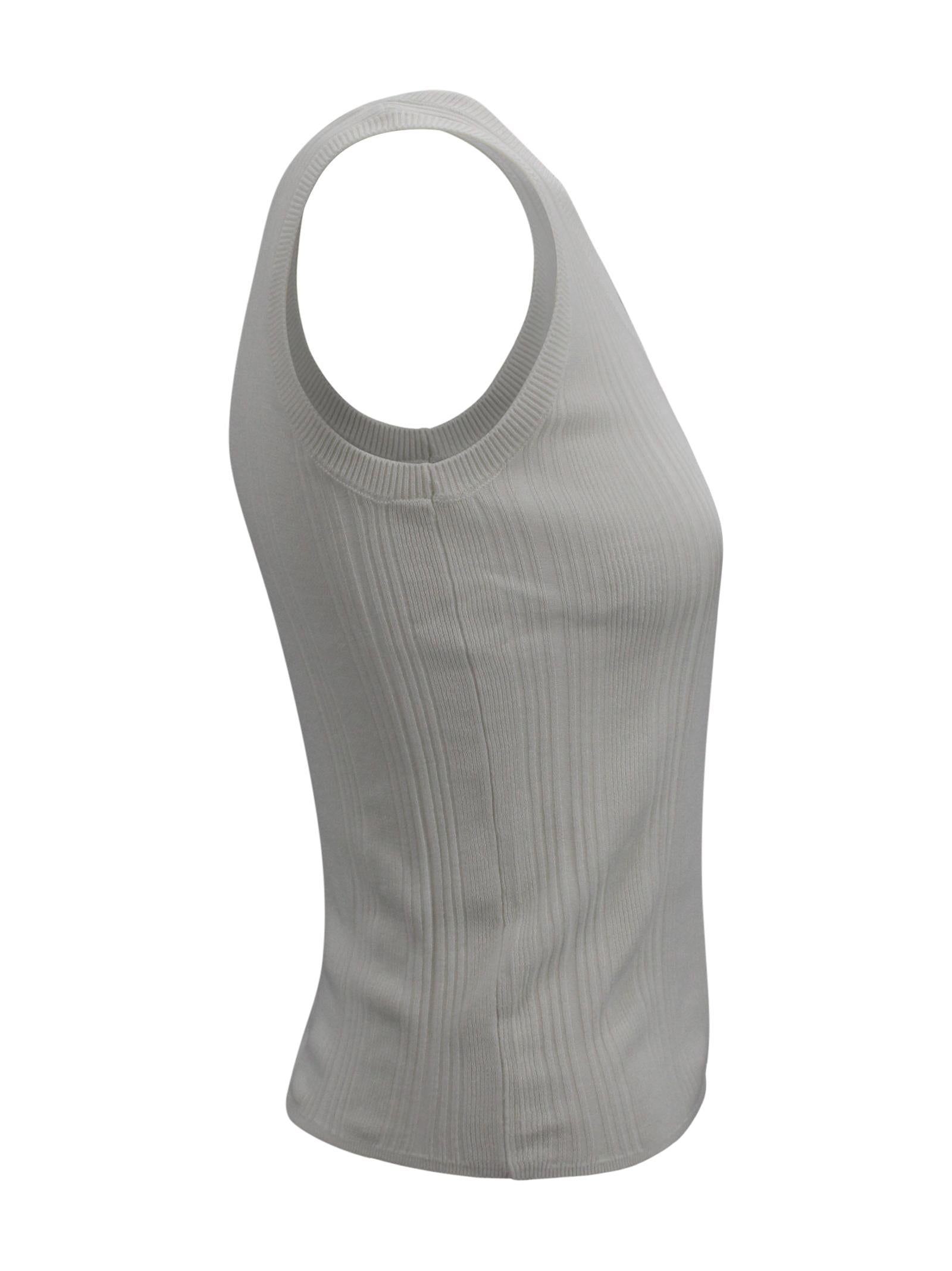 Top in cotone stretch a costine Max Mara Weekend 2615361012600 001 