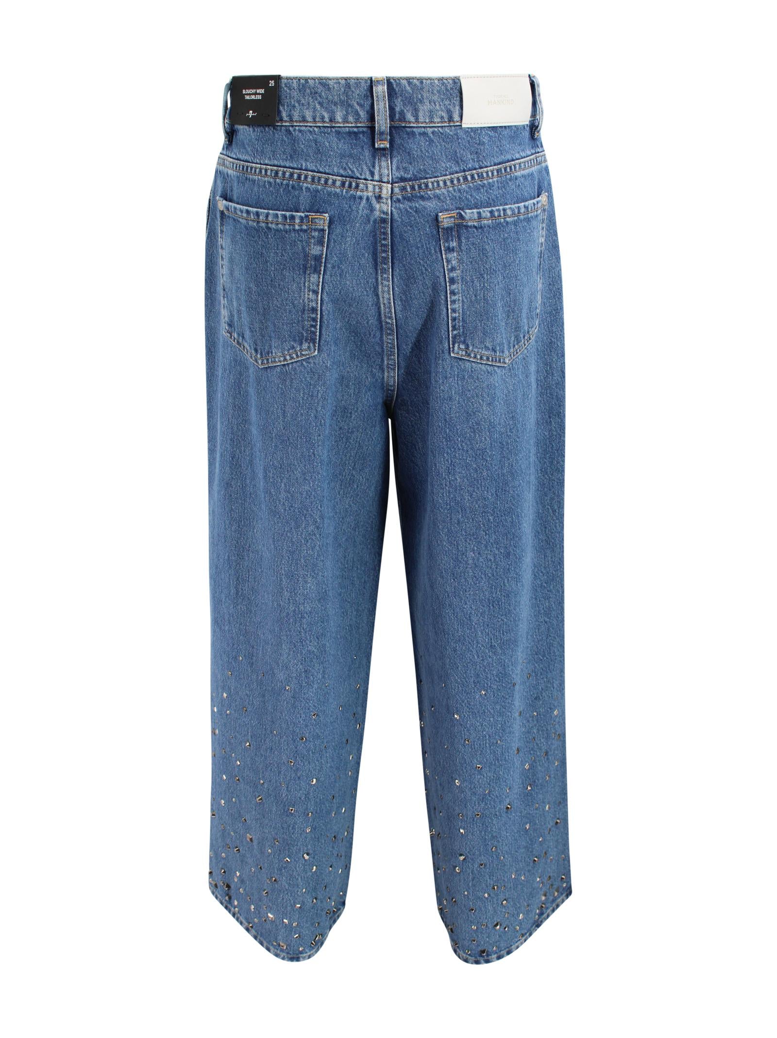 Slouchy Wide Tailorless Dance With Crystals & Studs 7 FOR ALL MANKIND 7U8FCE52 U71ZB 