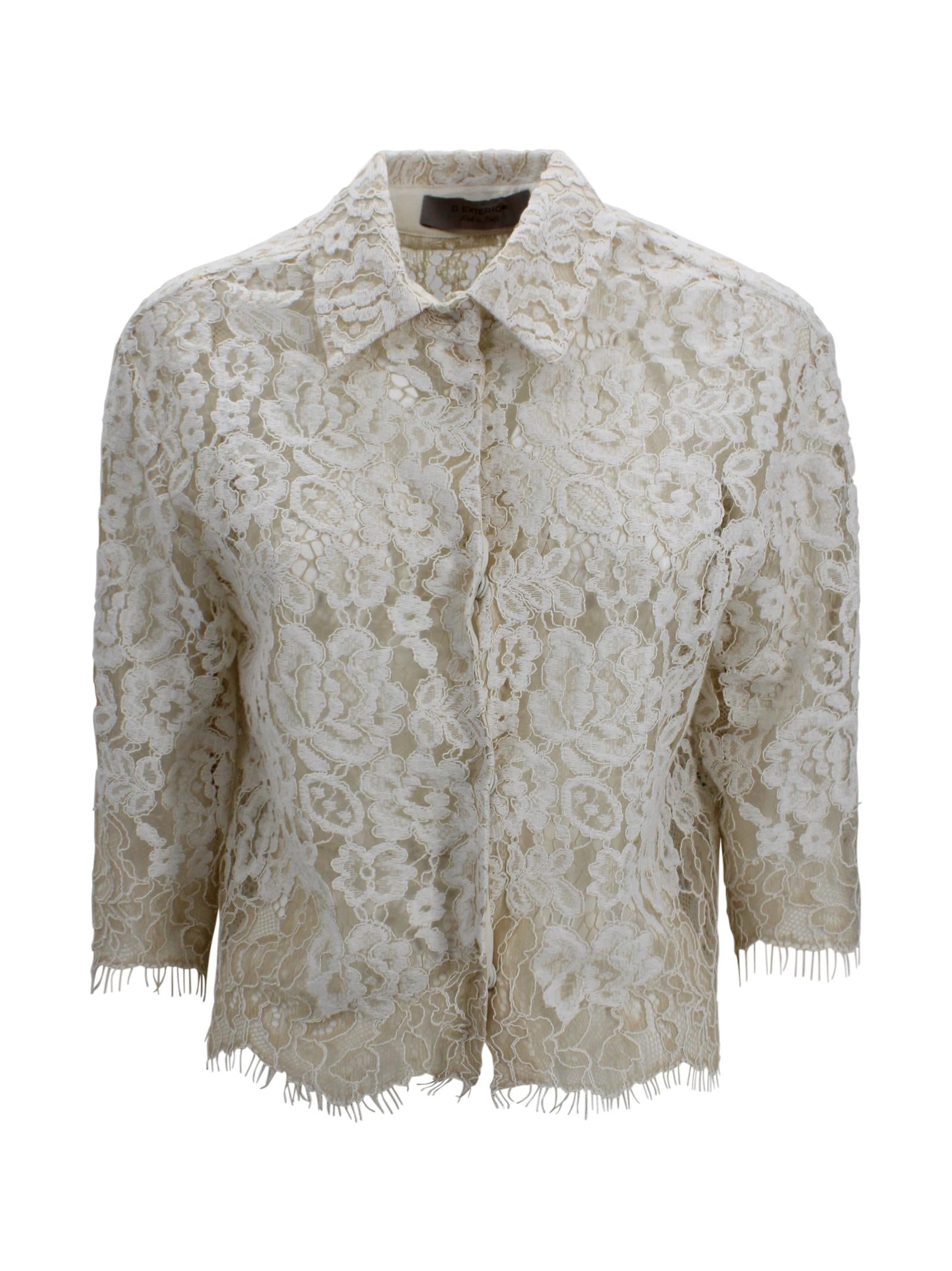 Camicia a maniche corte in pizzo D. Exterior 62808 03 