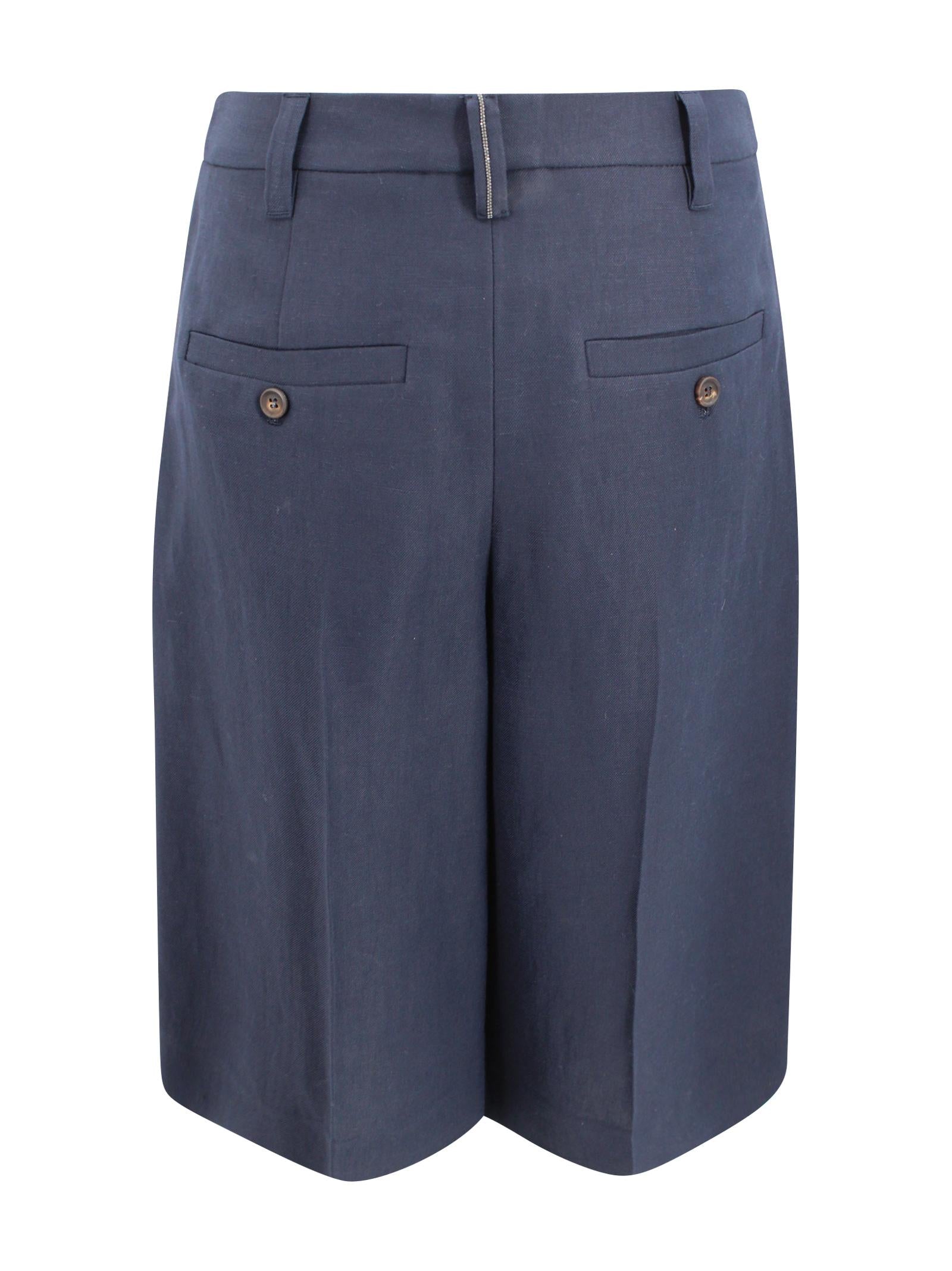 Shorts con pieghe Brunello Cucinelli MH126P9183 C4224 