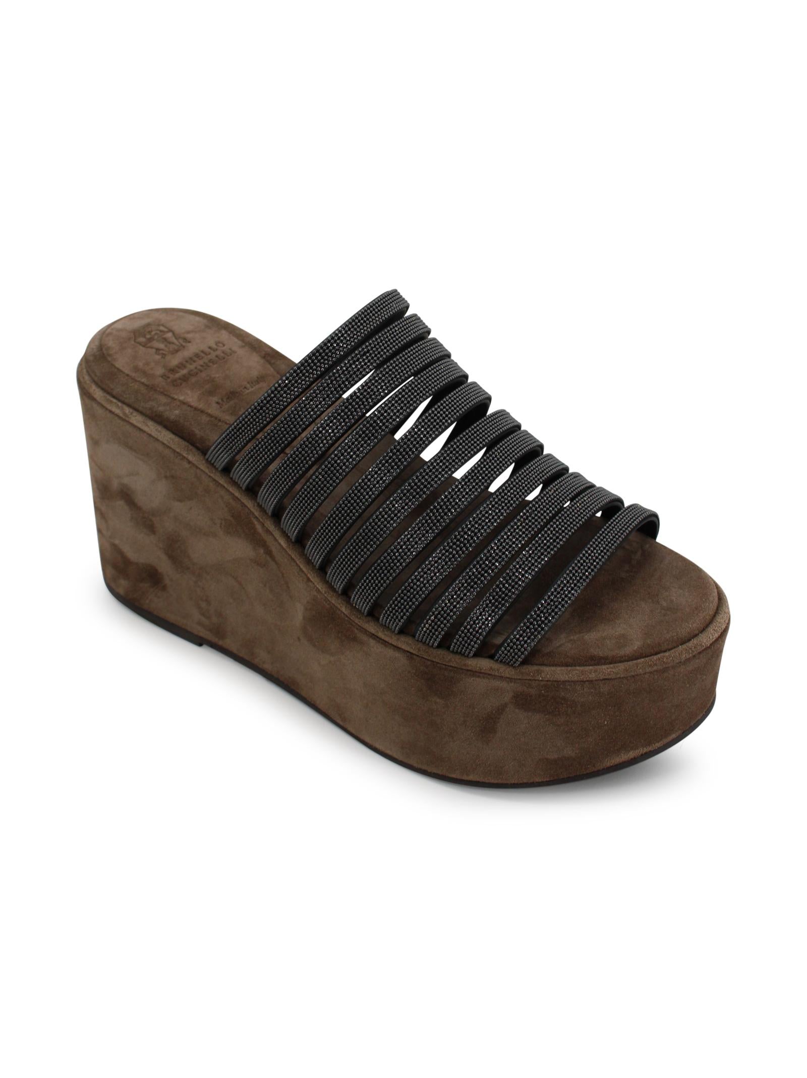 Sandali con plateau Brunello Cucinelli MZGAG3240 C101 
