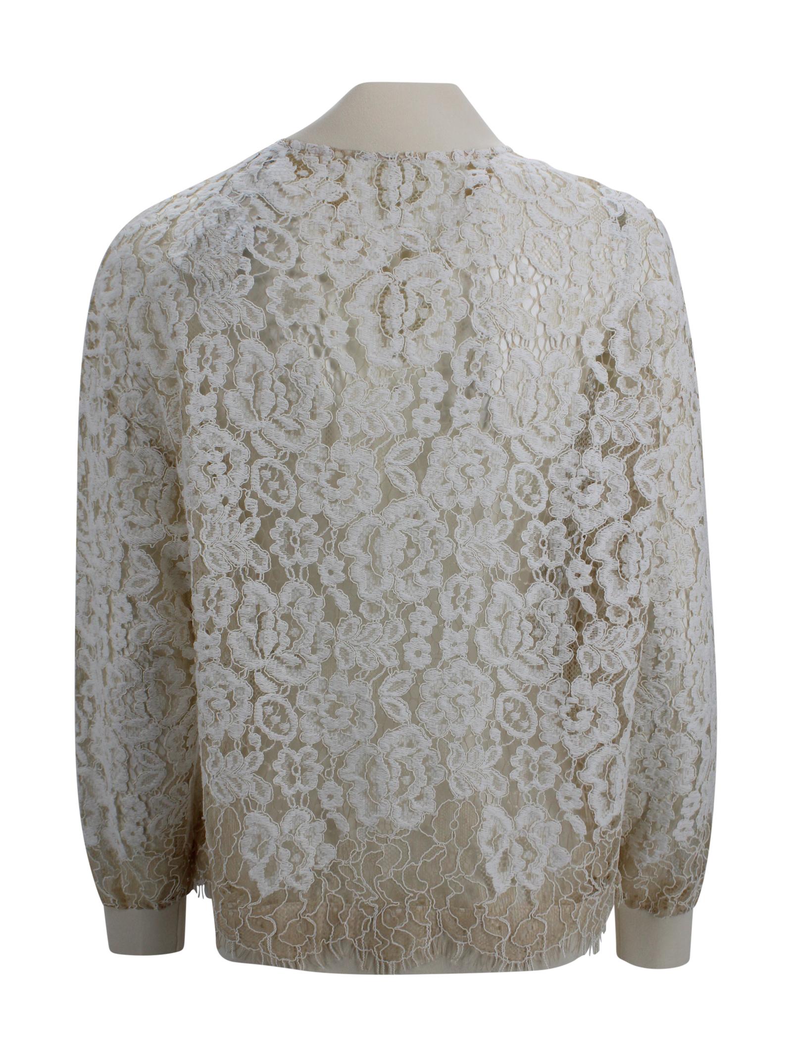Bomber con zip in pizzo D. Exterior 62810 03 