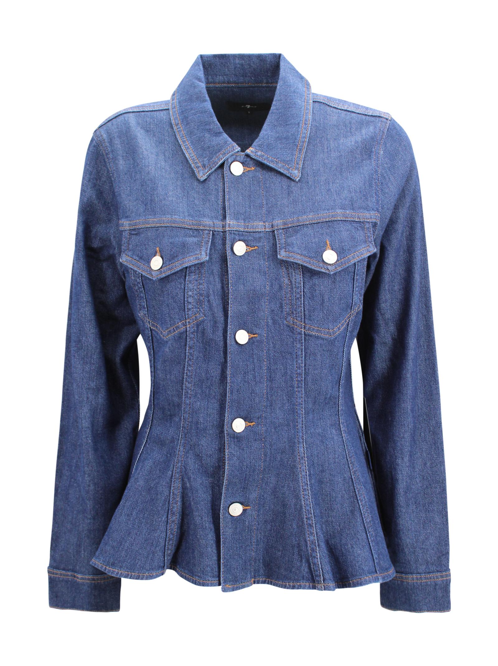 Giacca di jeans avvitata con fondo svasato 7 FOR ALL MANKIND 7U400R70 U71A9 