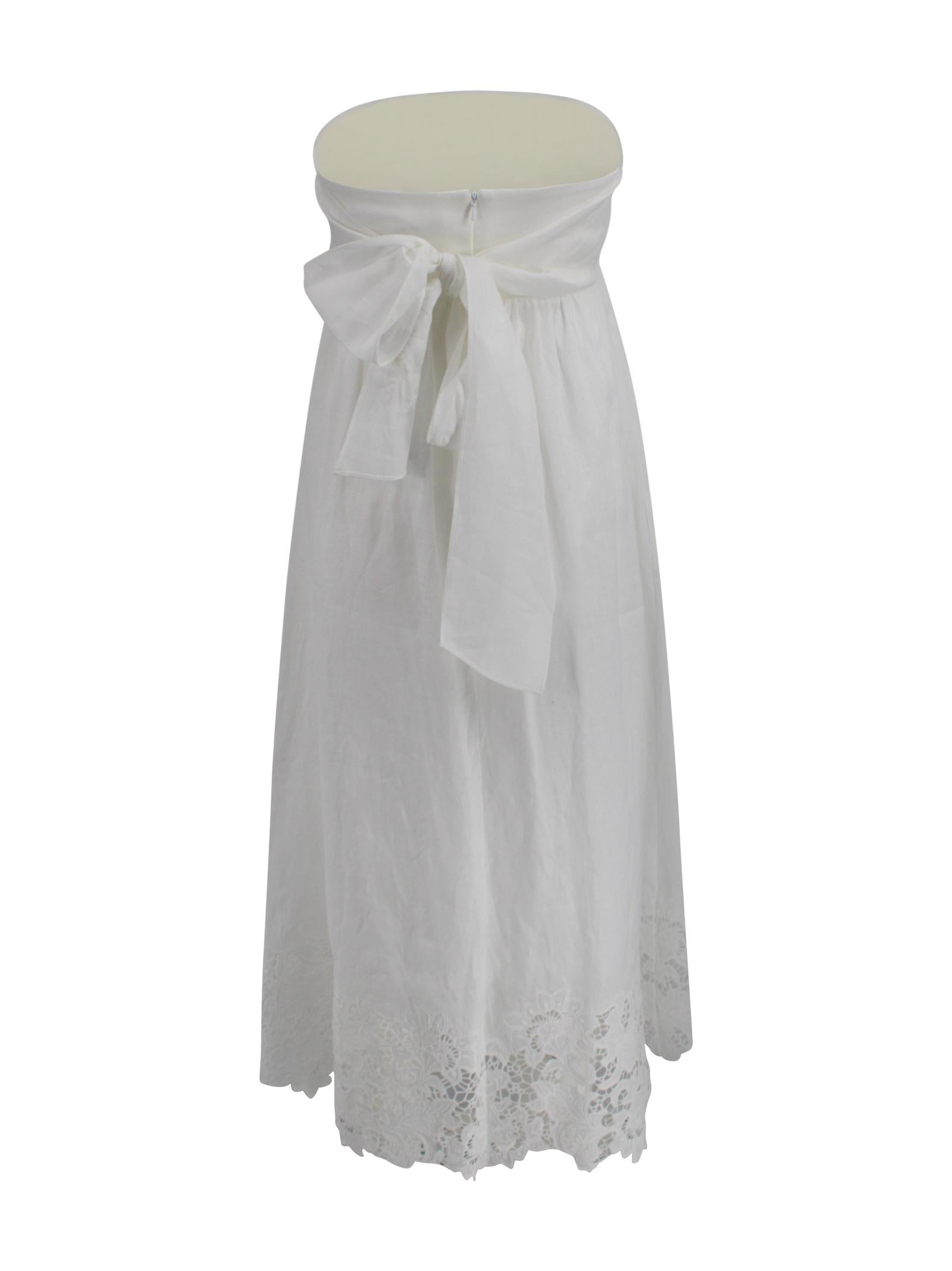 Abito bustier lungo in lino Max Mara Studio 2616221012600 002 
