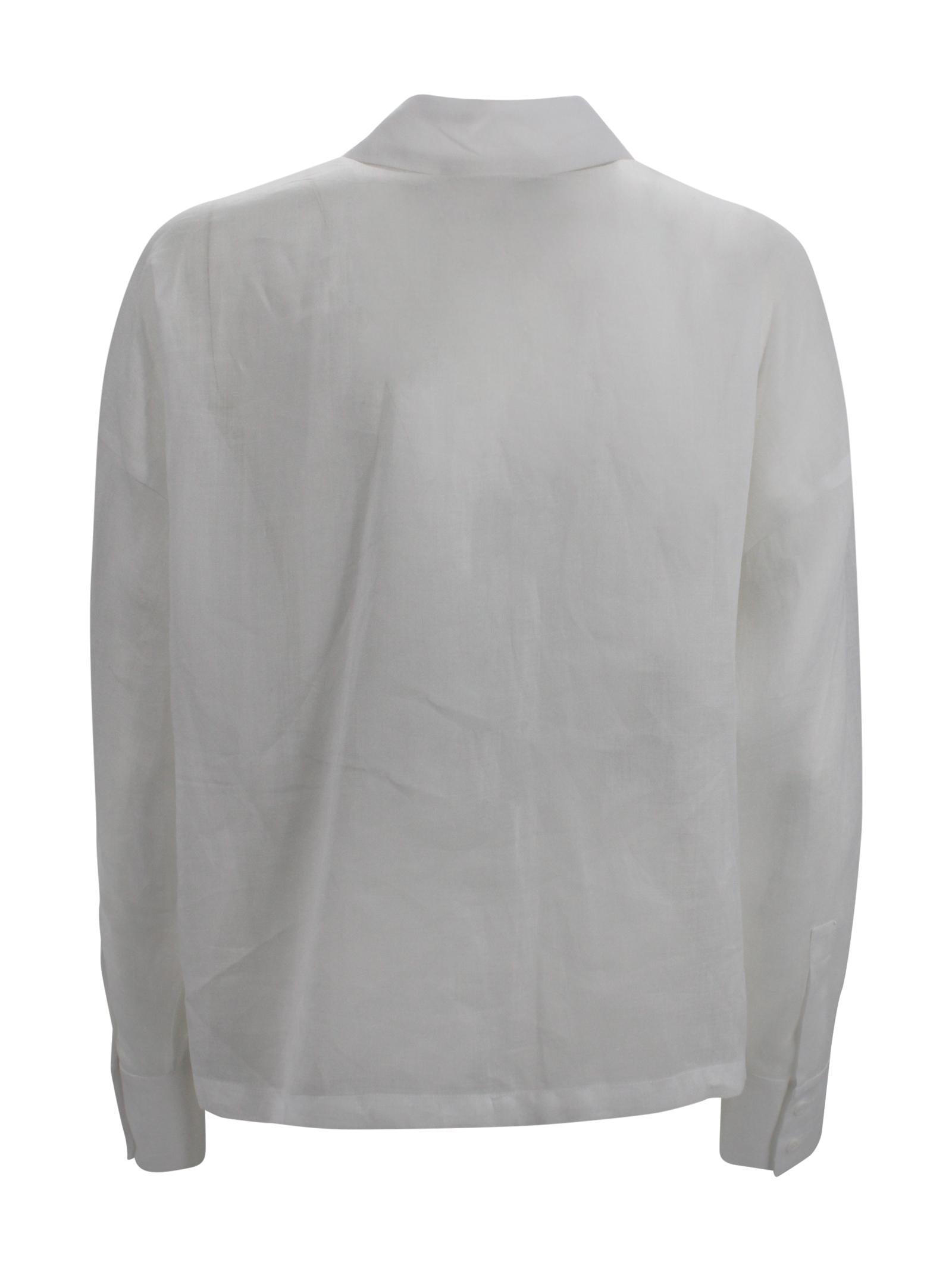 Camicia in ramié con ricamo Sangallo Max Mara Studio 2616111012600 031 