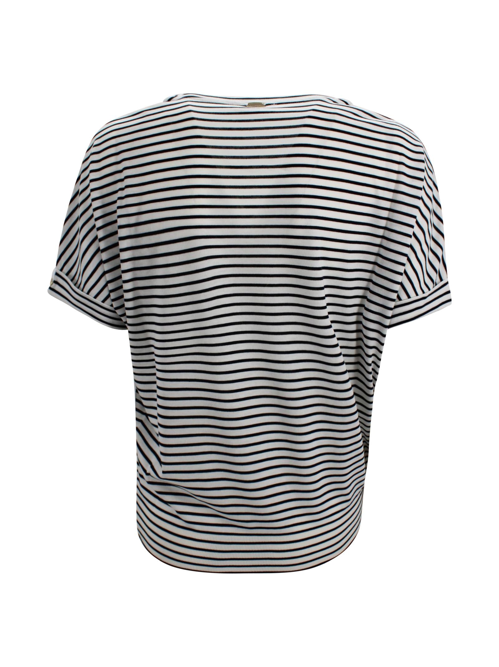 T-shirt a righe con maniche risvoltate Herno JG000312D 520561092 