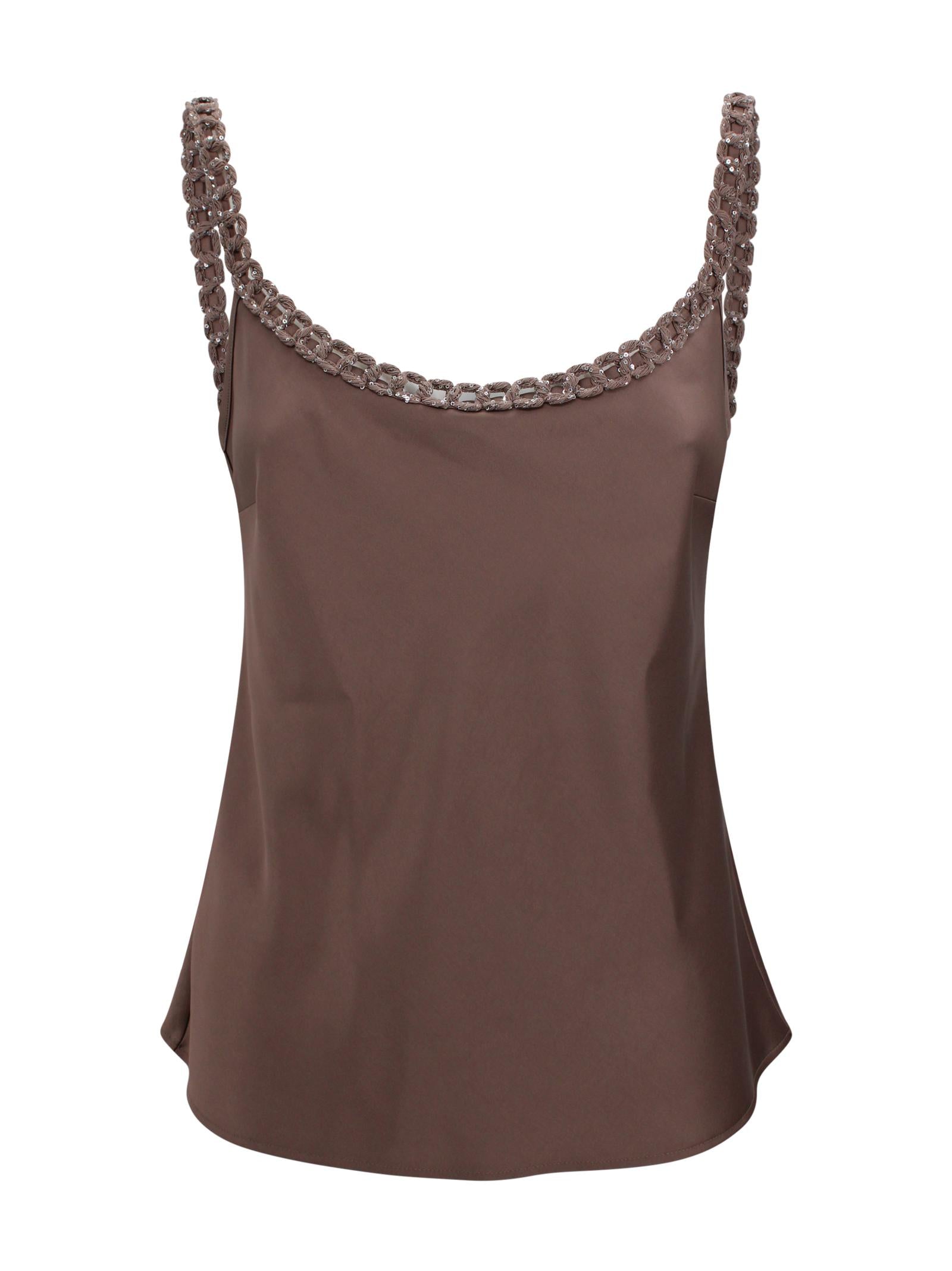 Top smanicato con spalline D. Exterior 62666 06 