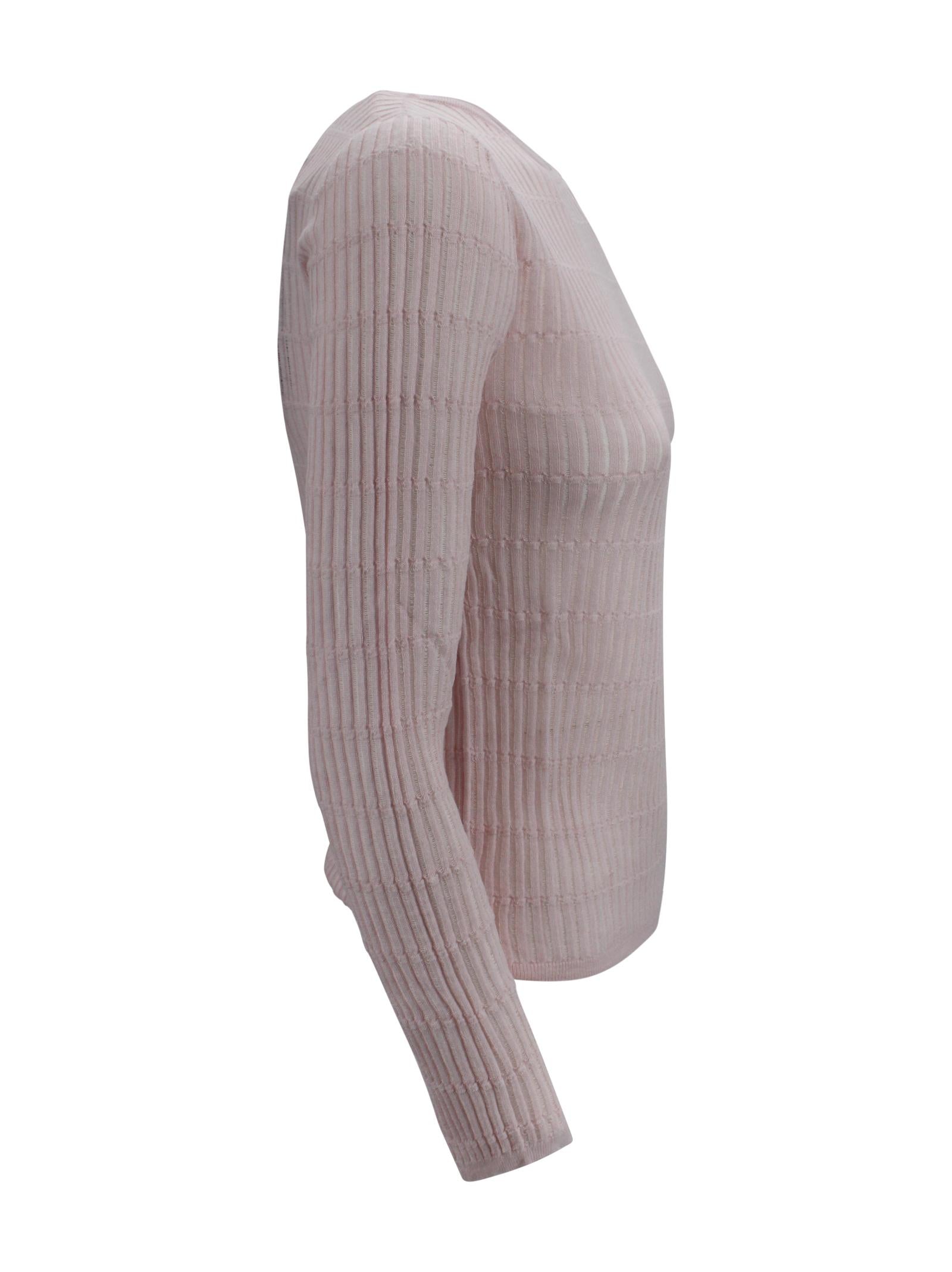 Maglia slim fit in lana e seta con dettagli a costine Max Mara Studio 2616361061600 002 