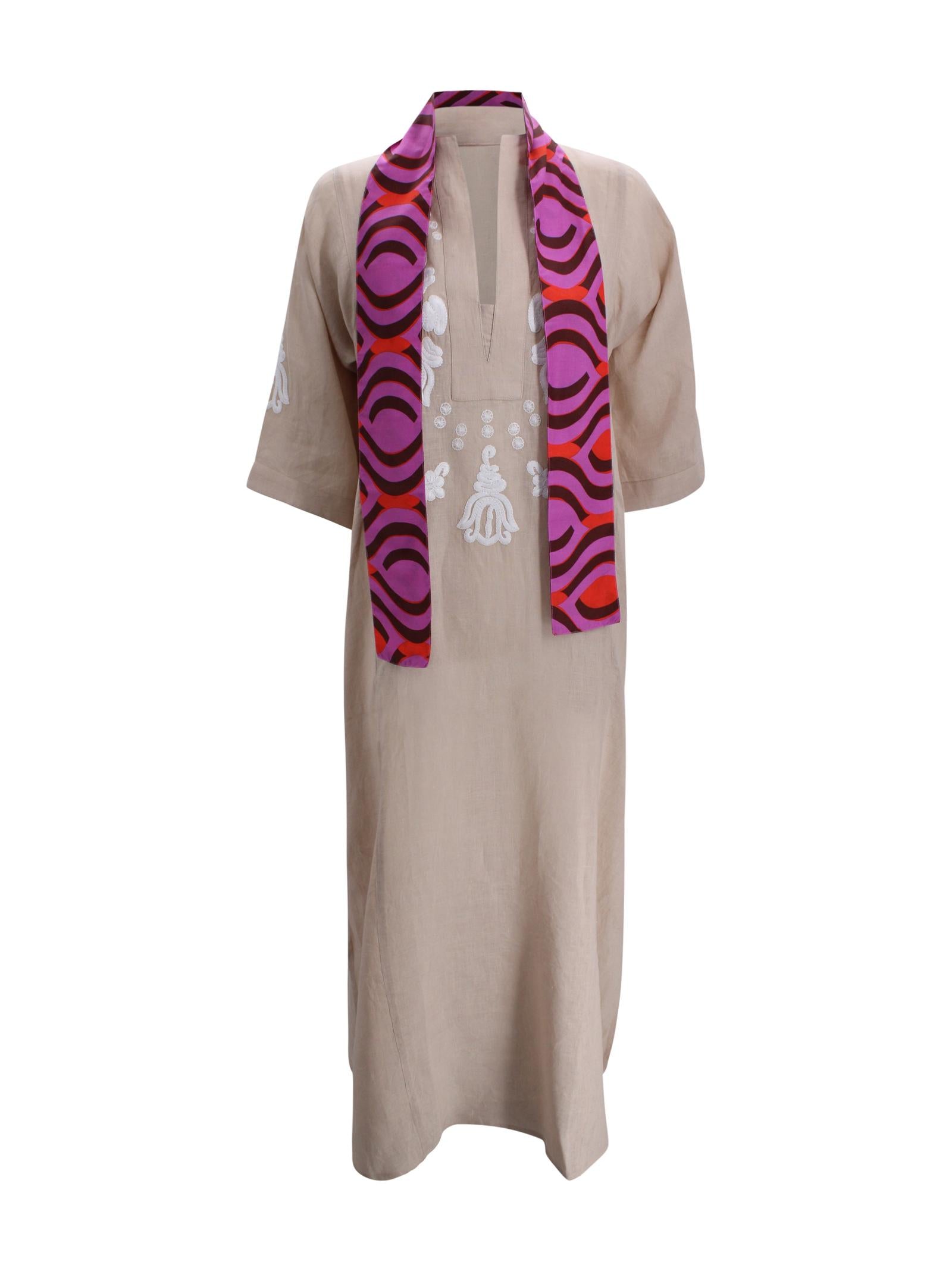 Kaftano "Riad" in Lino con Cintura Luxi of sea RL03 03 