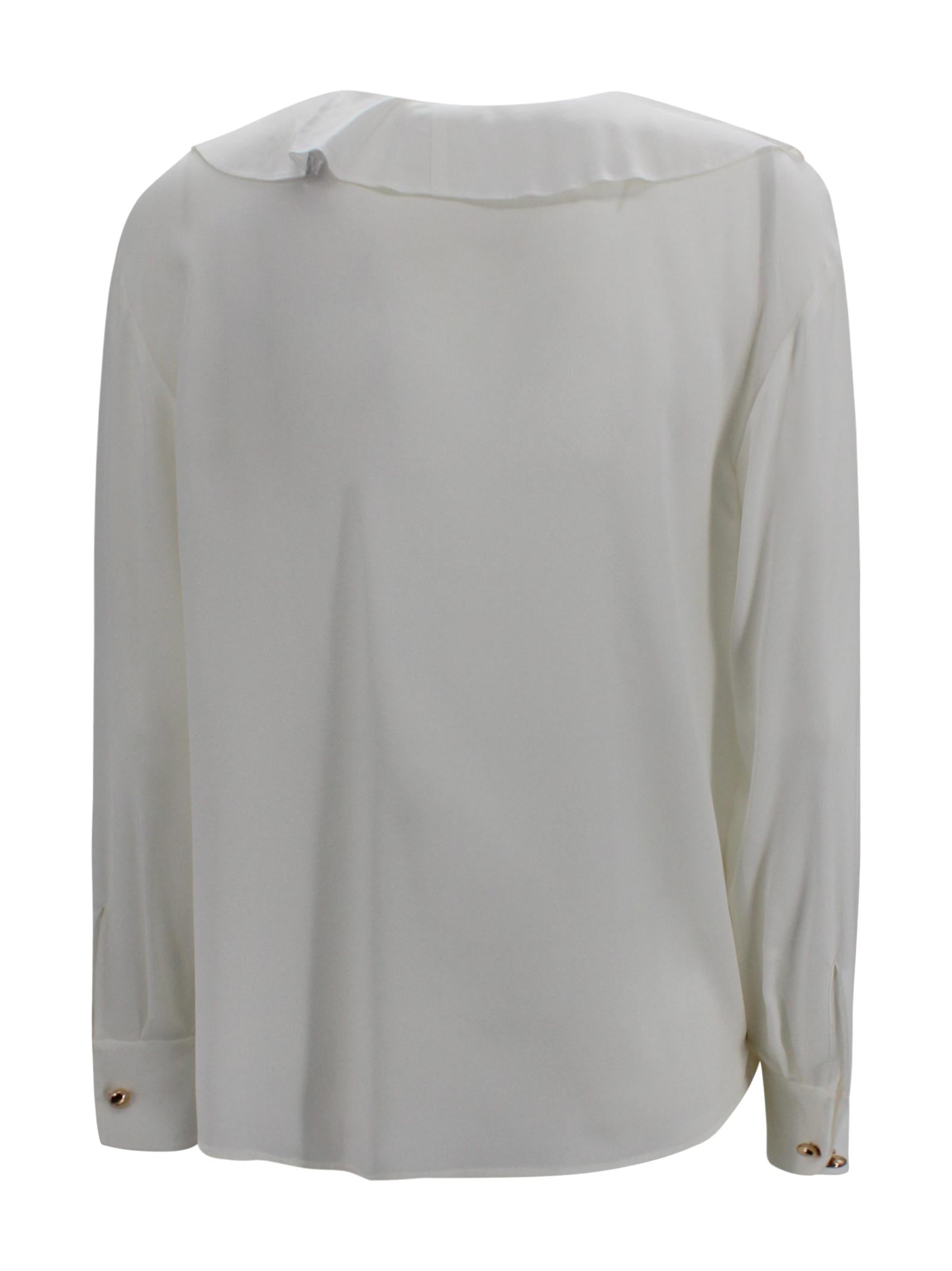 Blusa in seta Mstepica con dettagli a balze Max Mara Studio 2616111031600 008 