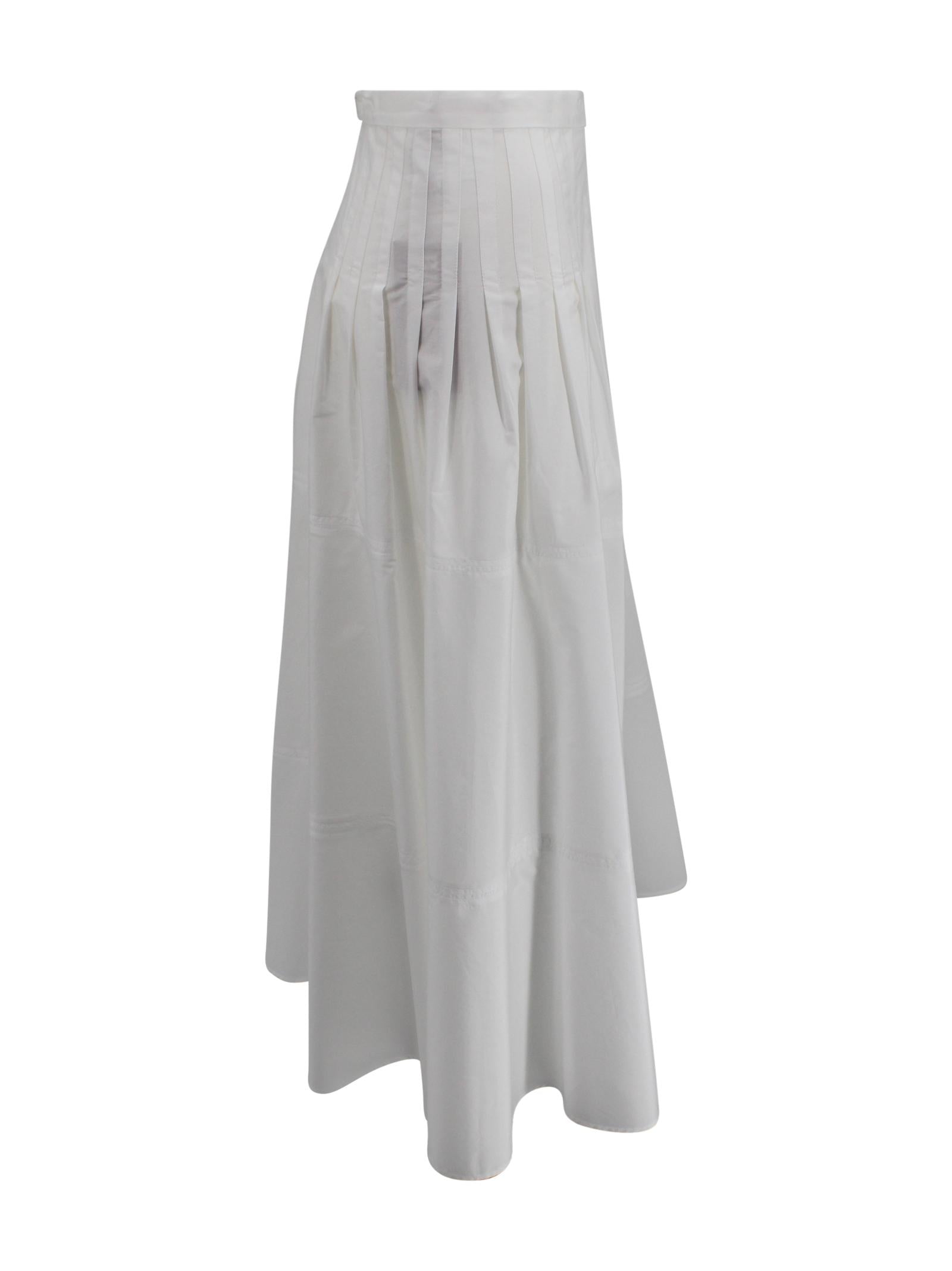 Gonna lunga in popeline di cotone Max Mara Studio 2616101052600 001 