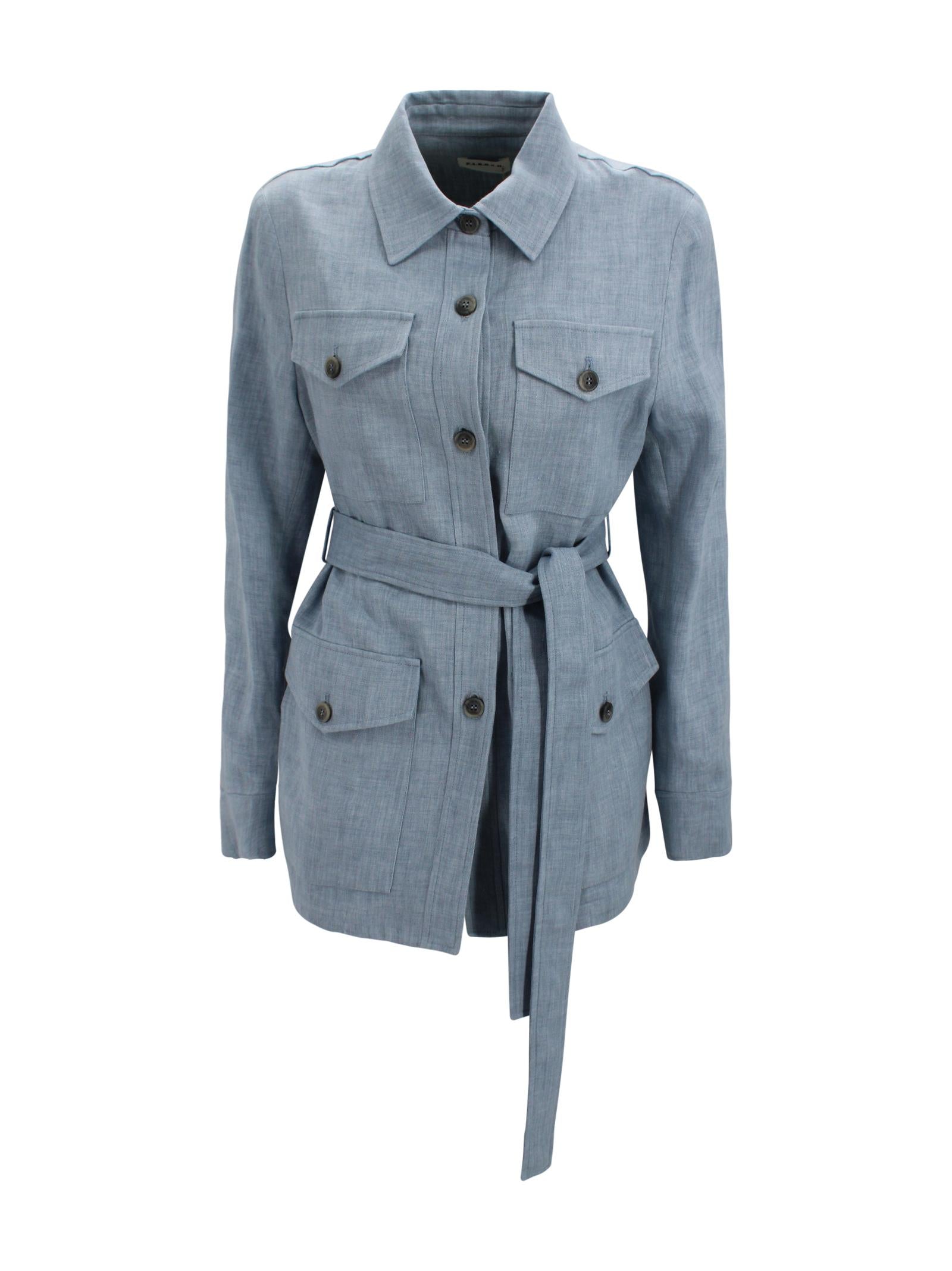 Giacca in lino con cintura P.A.R.O.S.H. D430400 011 