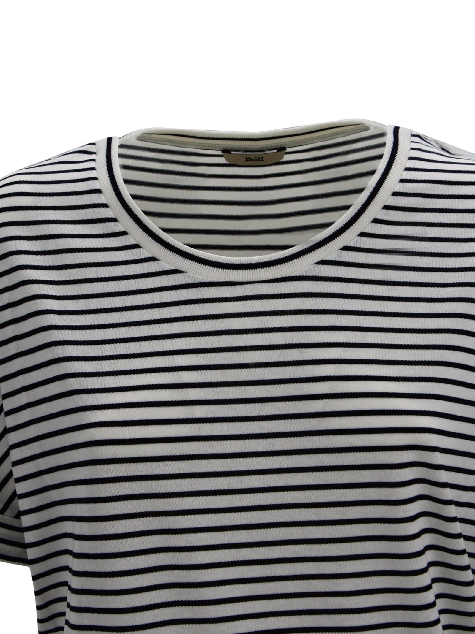 T-shirt a righe con maniche risvoltate Herno JG000312D 520561092 