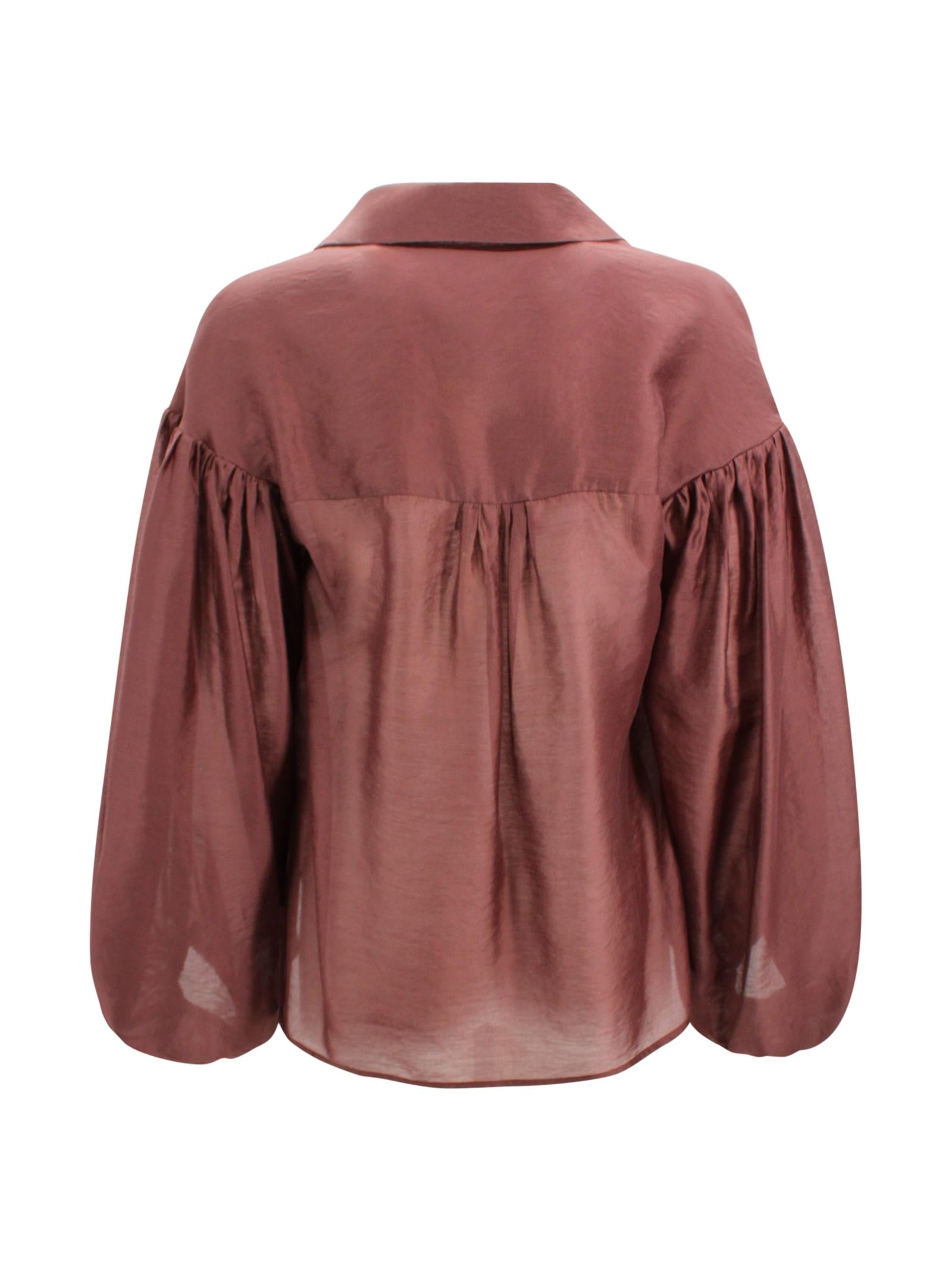 Camicia in seta con maniche oversize Trame Auree MIRTA P044U700 