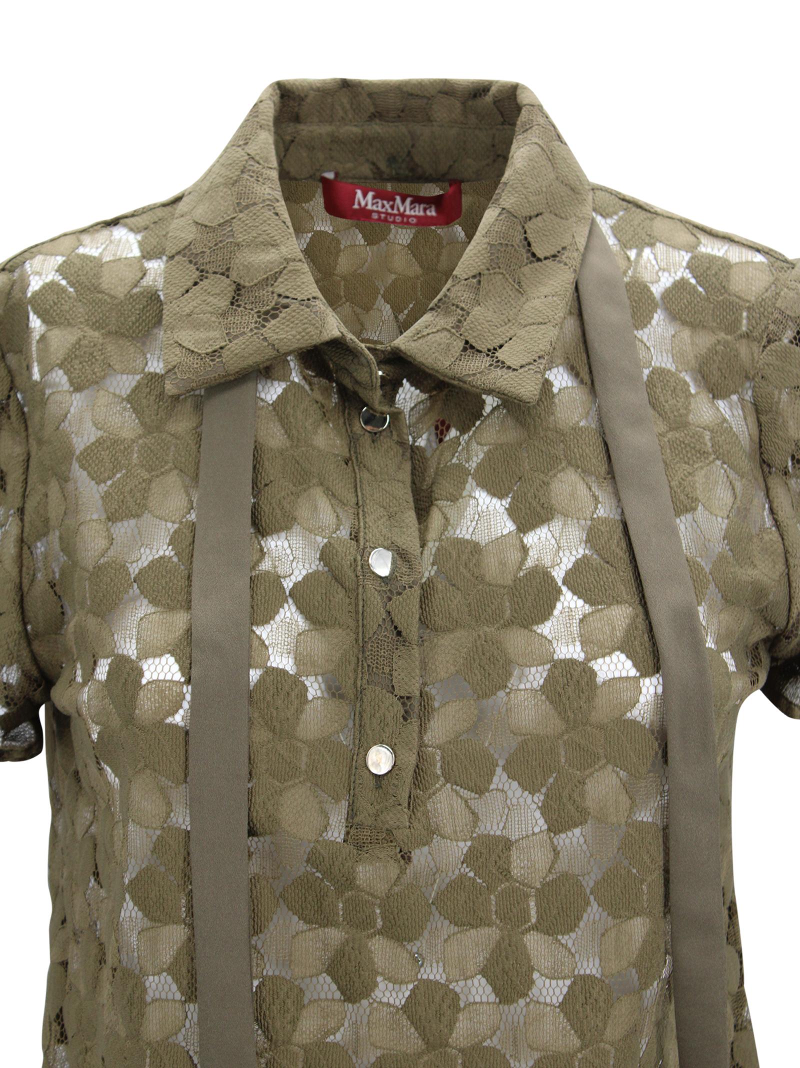 Maglia in pizzo con colletto e scollo a V Max Mara Studio 2616941011600 001 