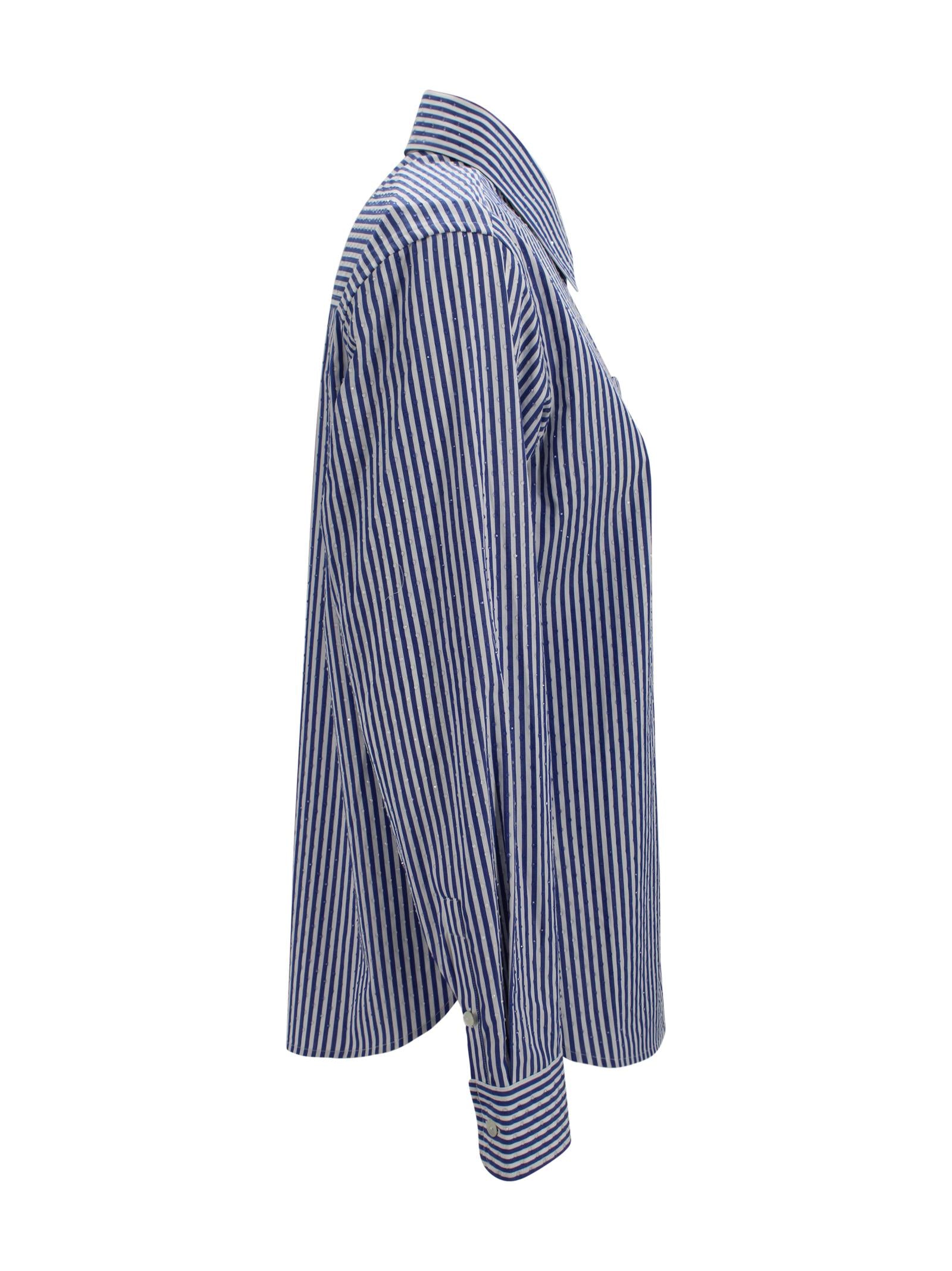 Camicia in cotone con strass P.A.R.O.S.H. D380646 883 
