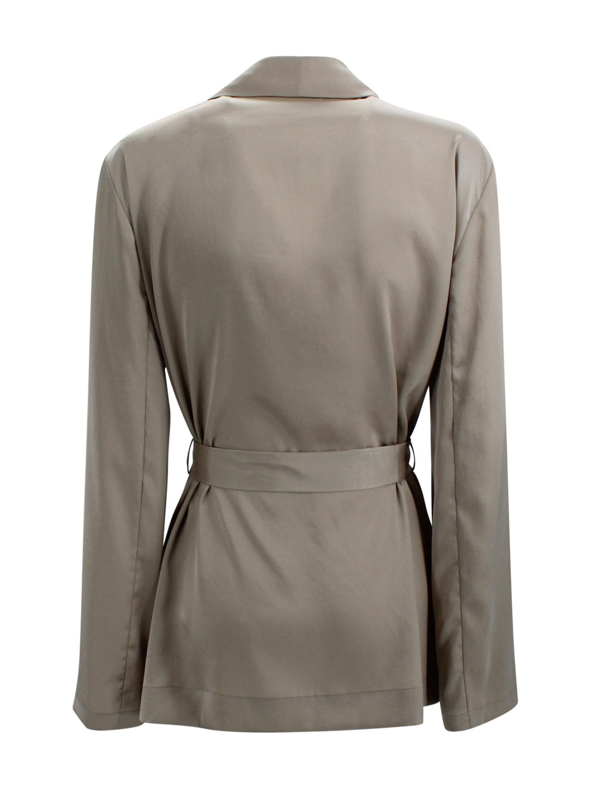 Giacca beige con cintura in vita P.A.R.O.S.H. D420453PAKY 004 