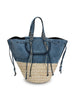 Borsa tote Bolero in rafia e pelle