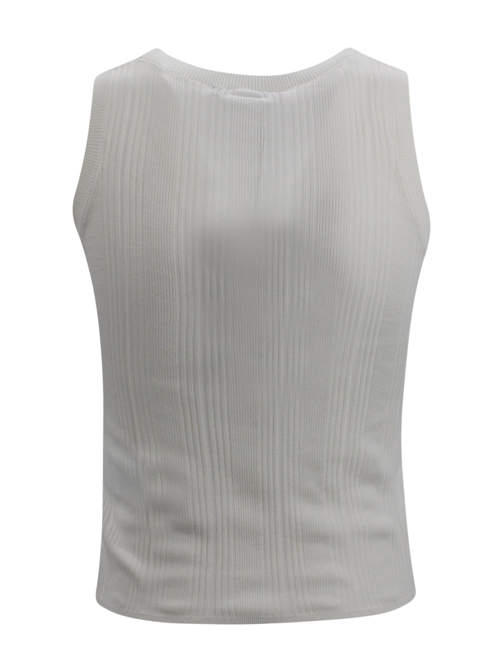 Top in cotone stretch a costine Max Mara Weekend 2615361012600 001 