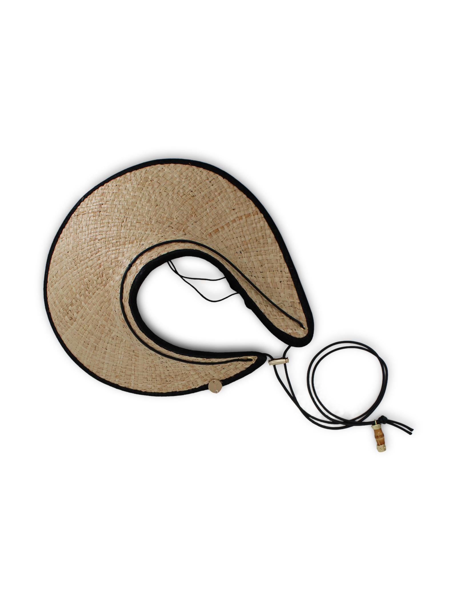 Visiera in Raffia con Dettagli in Pelle CATARZI P26CAT32 NATNER 