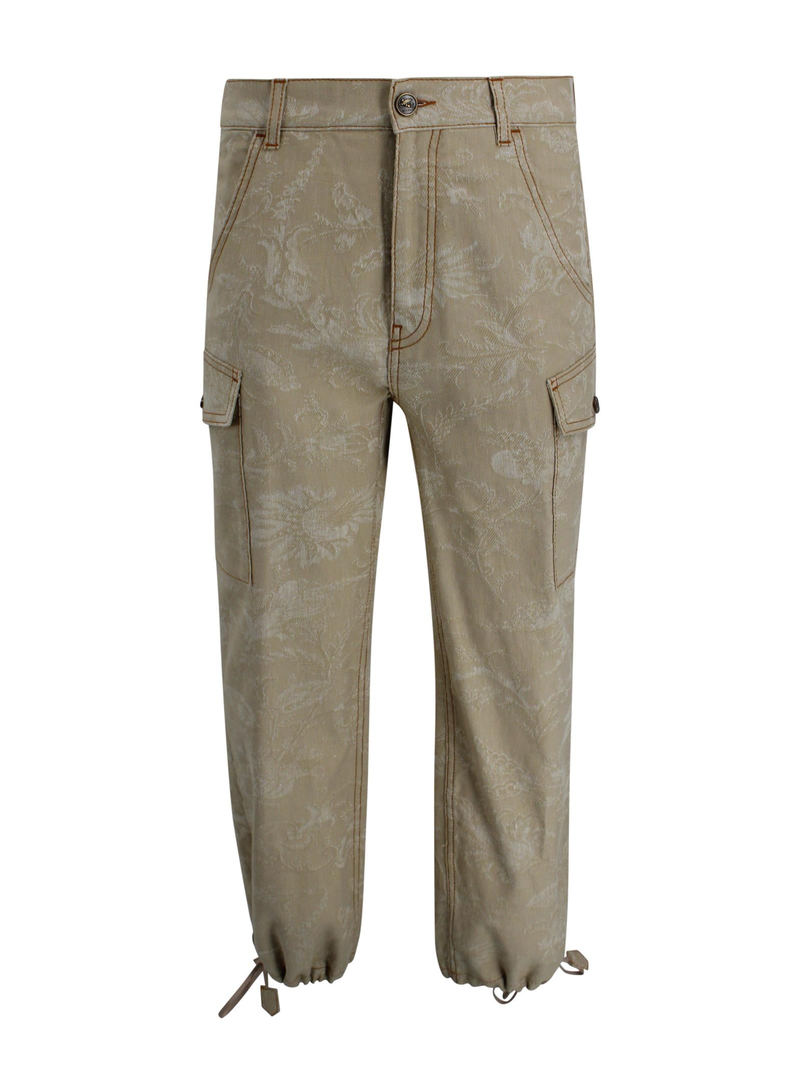 Pantaloni Cargo con Motivo Floreale Jacquard Etro Milano WRNB0033 99TJEK7S9820 