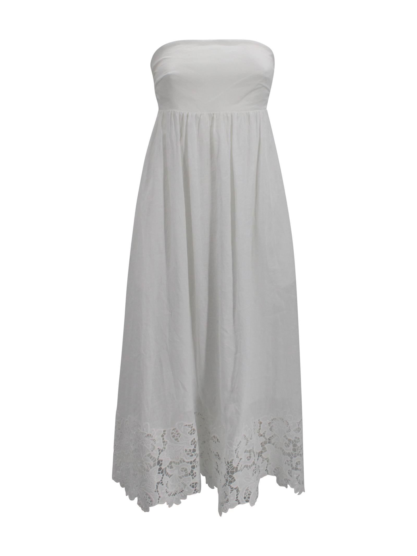 Abito bustier lungo in lino Max Mara Studio 2616221012600 002 