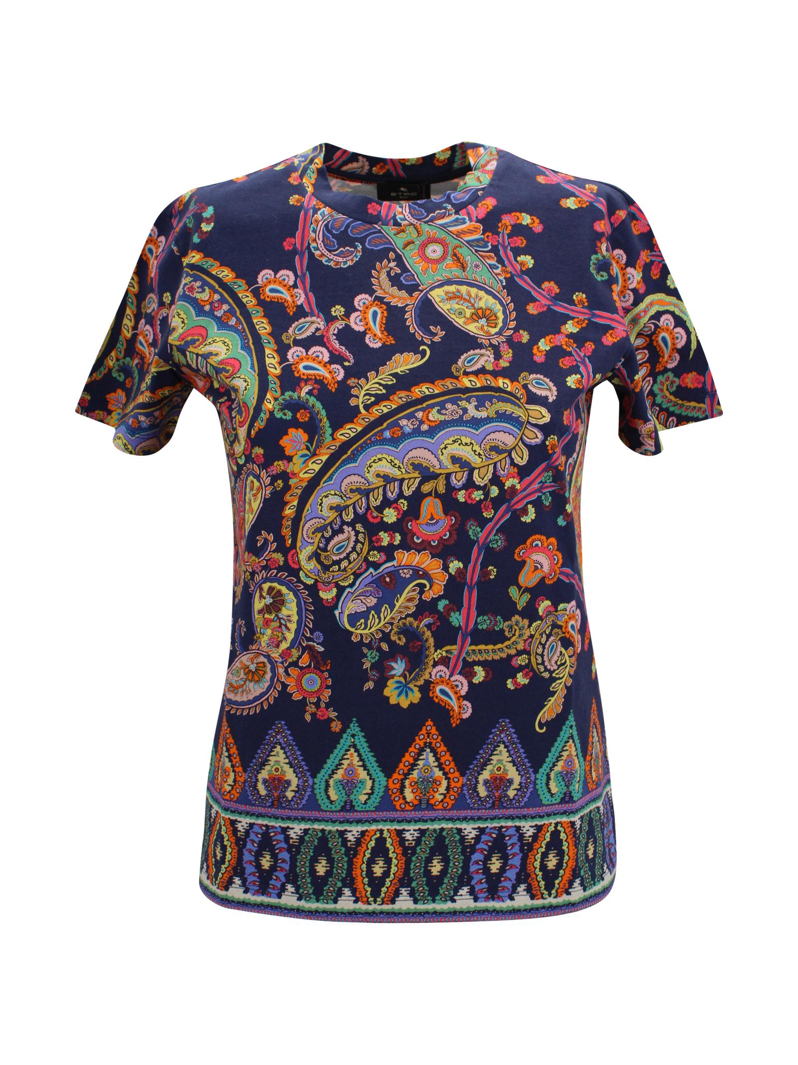 T-shirt girocollo in puro cotone Etro Milano WRMA0006 AKH26X0883 