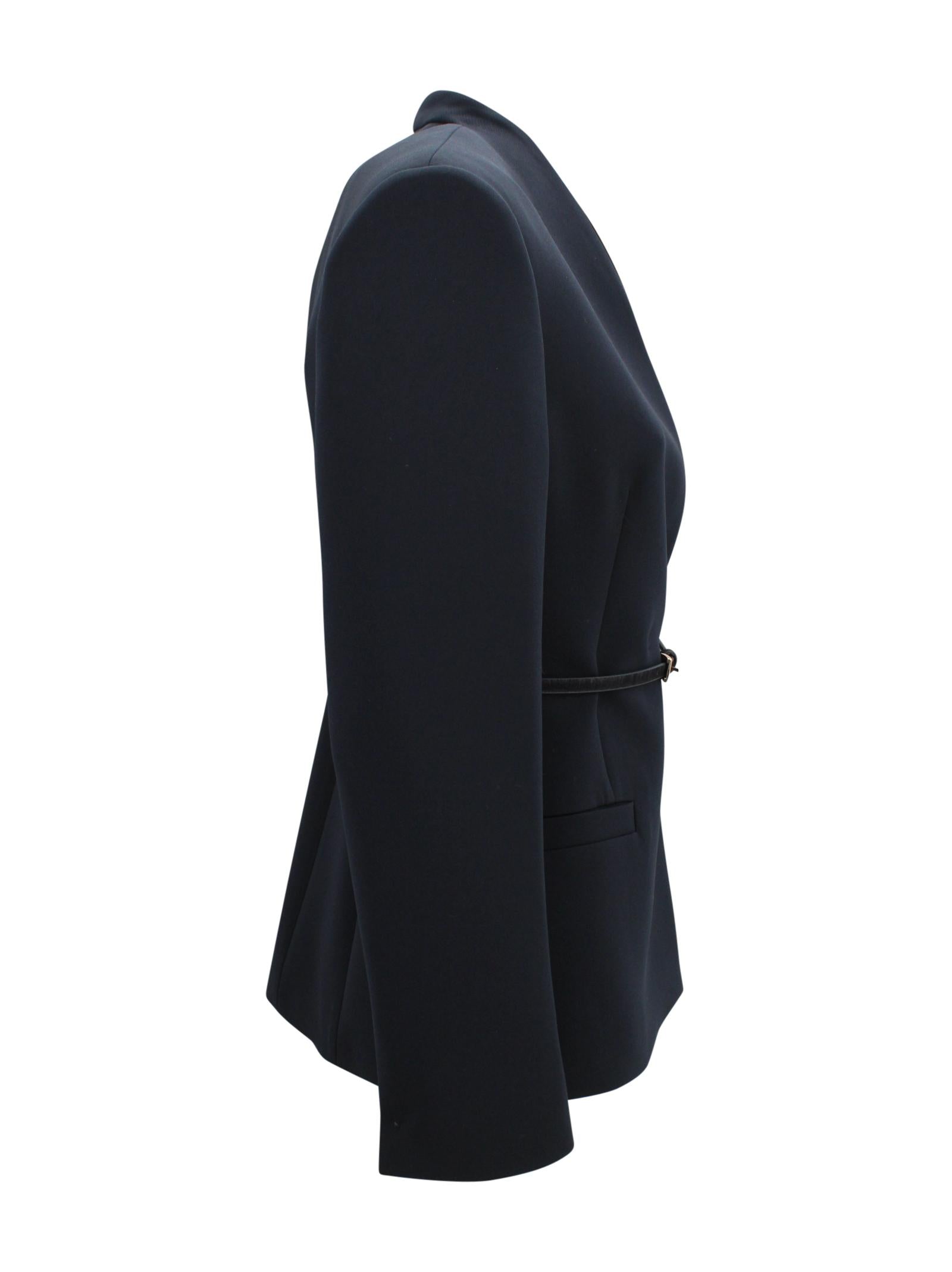 Giacca doppiopetto sagomata con cintura Max Mara Studio 2616041035600 005 